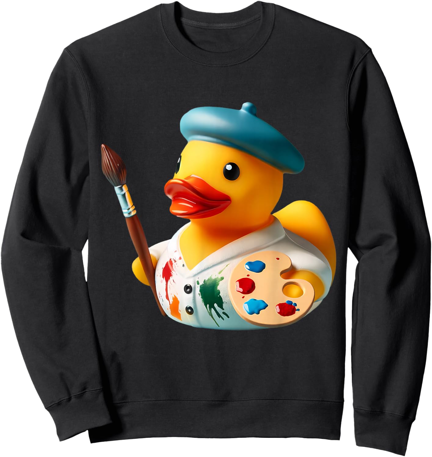Rubber Duck Artist Painter Sweatshirt - Sweatshirt | Black
