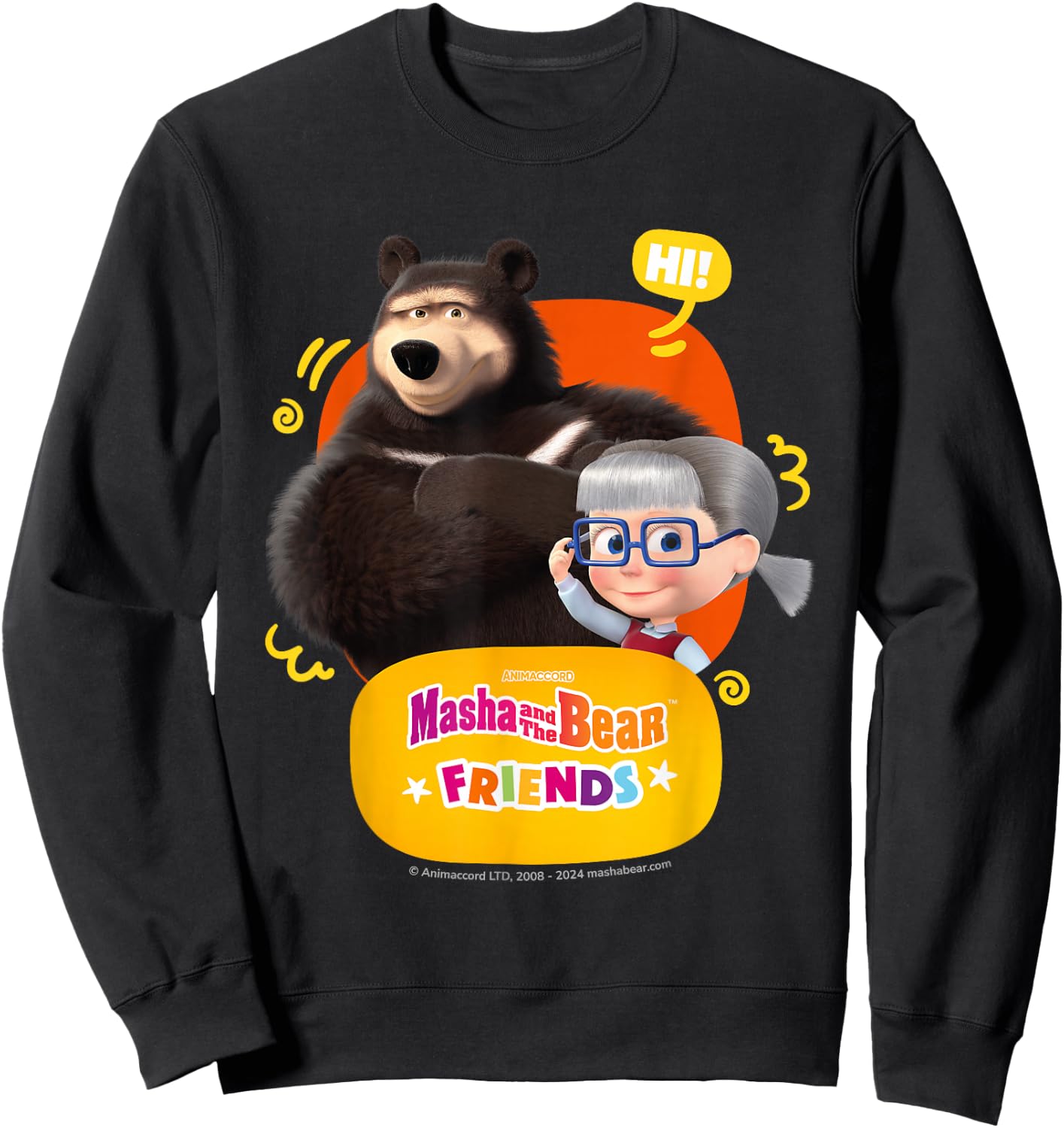 Friends. Hello there! Sweatshirt - Sweatshirt | Black