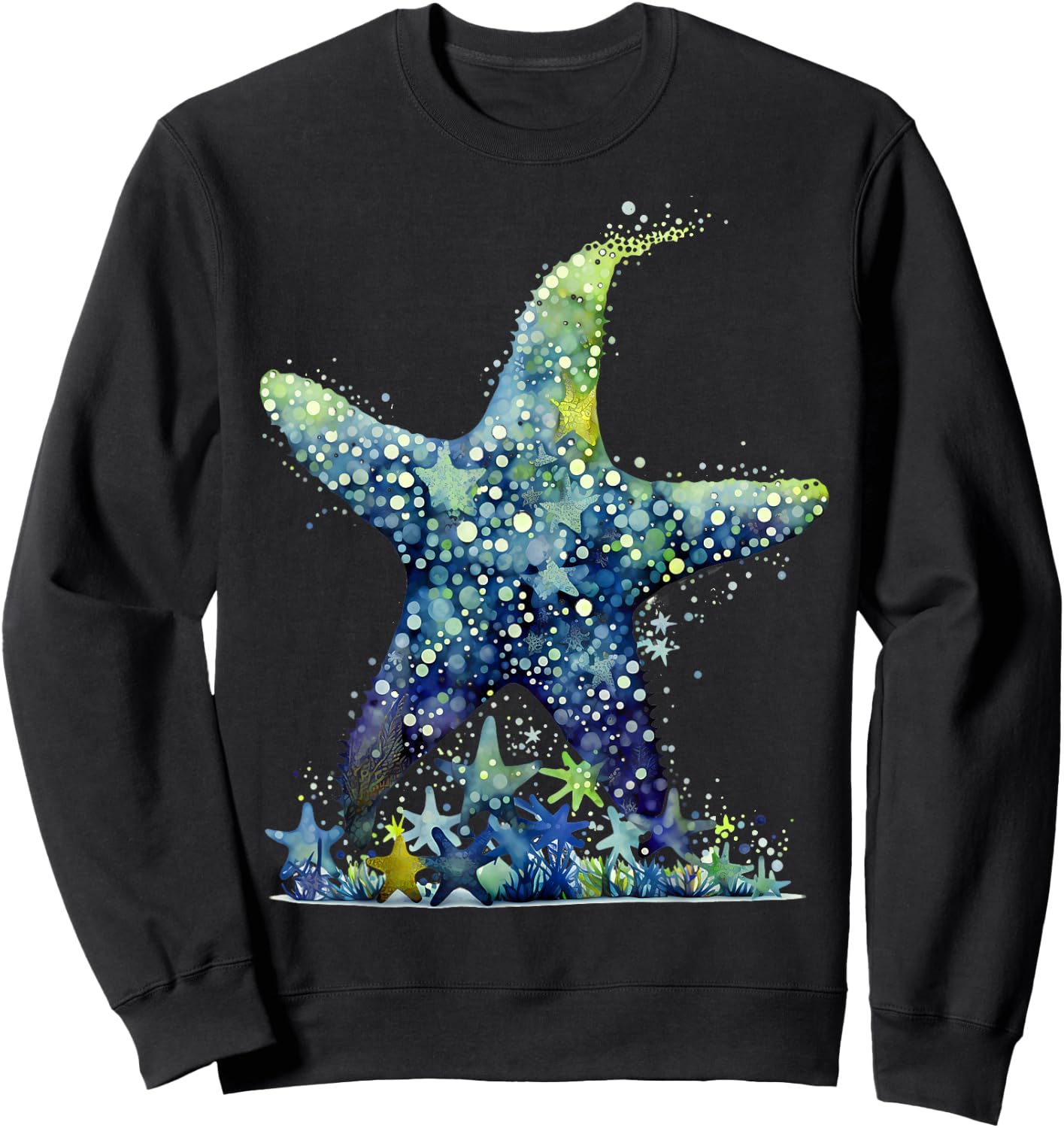 Starfish Costume Adult Women Children Starfish Sweatshirt - Sweatshirt | Black