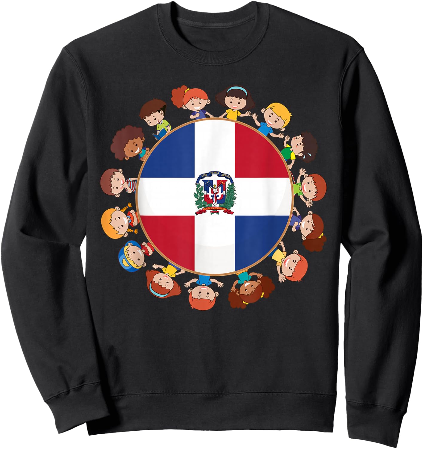 Dominican Republic Hispanic Heritage Month Dominicana Kids Sweatshirt - Sweatshirt | Black