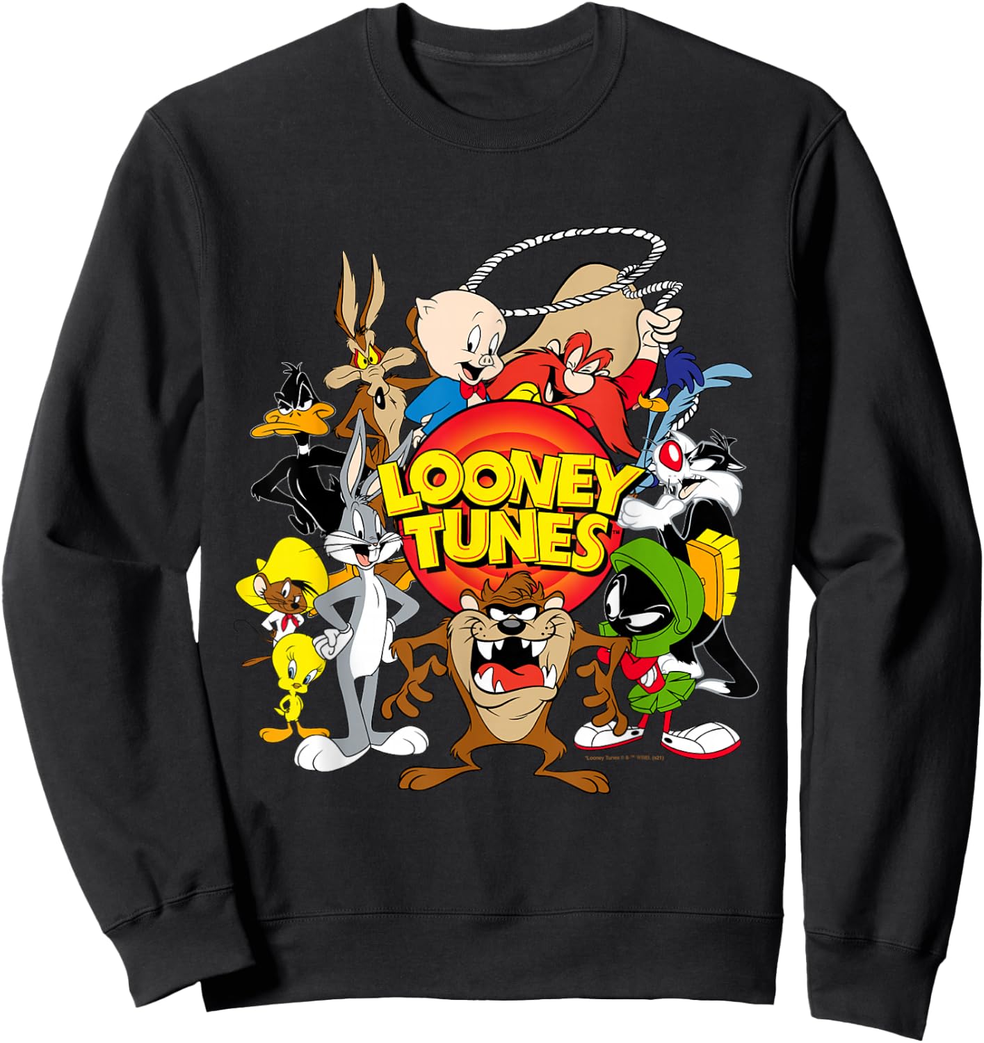 Looney Toons Character Group Small Sweatshirt - Sweatshirt | Black