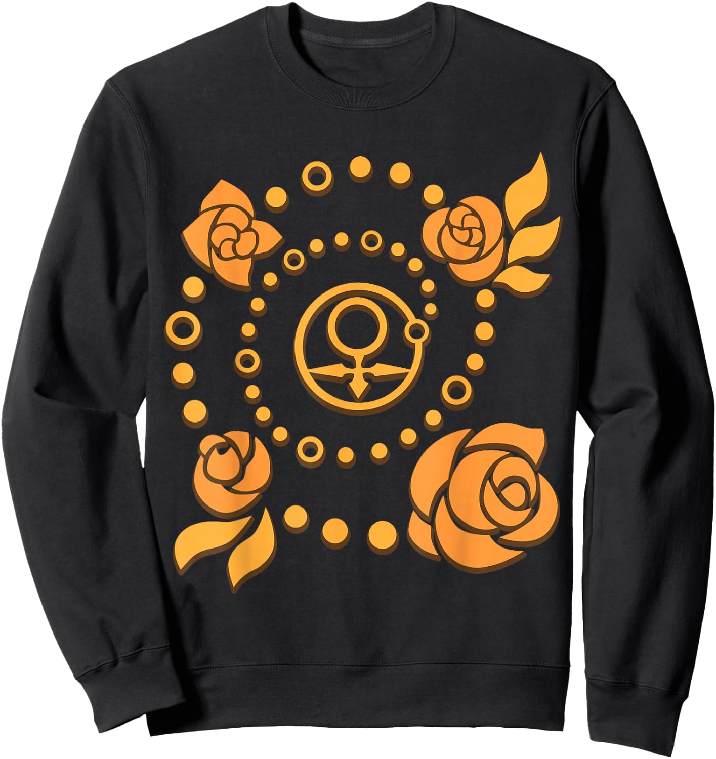 Venus Heart Charm Symbol Kawaii Anime Love Chain Design Sweatshirt - Sweatshirt | Black