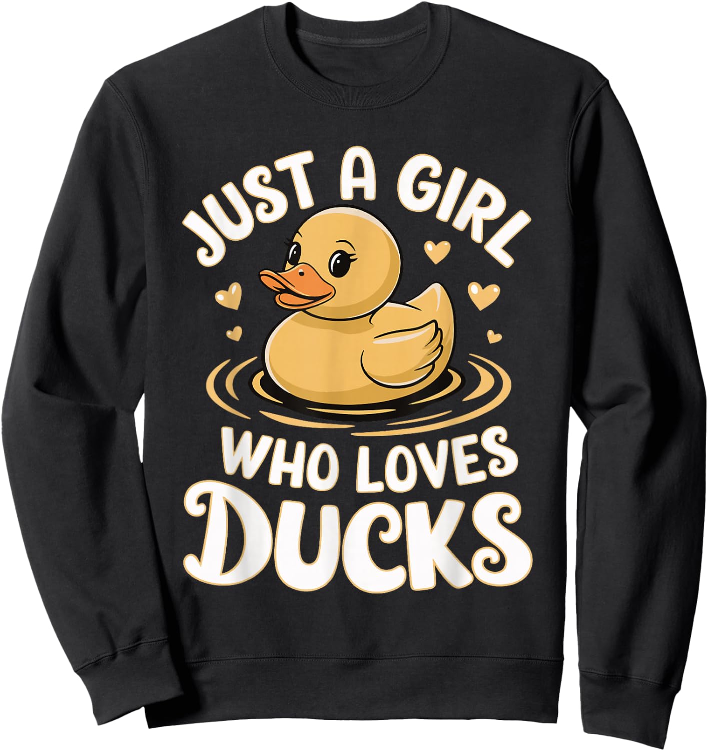 Just a girl who loves Ducks Girl Sweatshirt - Sweatshirt | Black