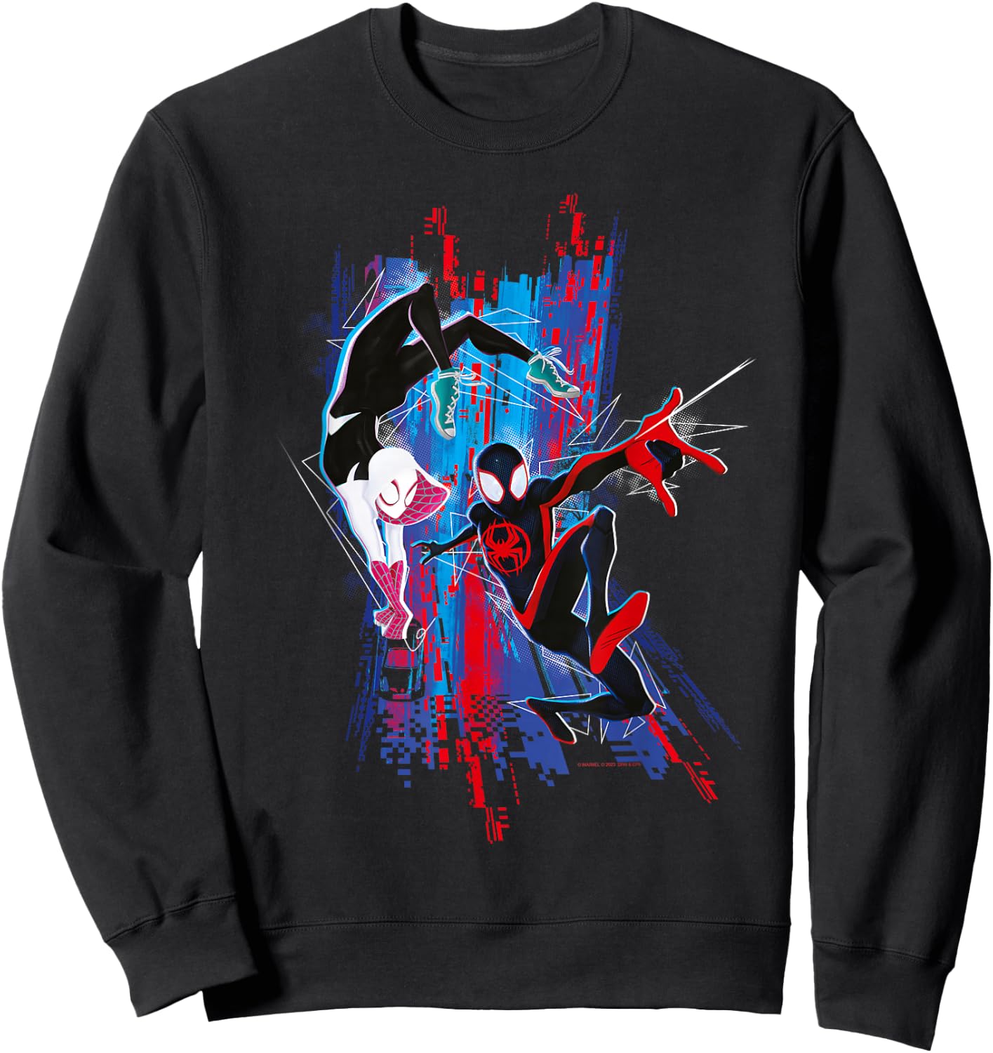 Marvel Spider-Man: Across the Spider-Verse Miles and Gwen , black Sweatshirt - Sweatshirt | Black