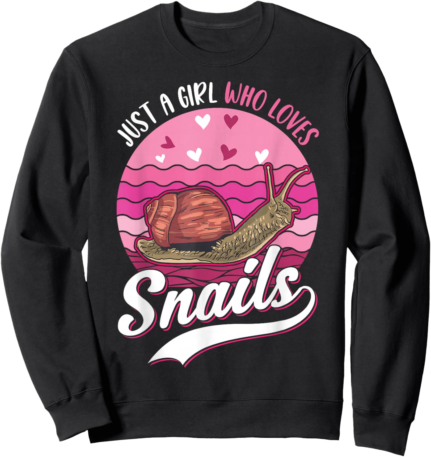 Just a Girl who Loves Snails Sweatshirt - Sweatshirt | Black