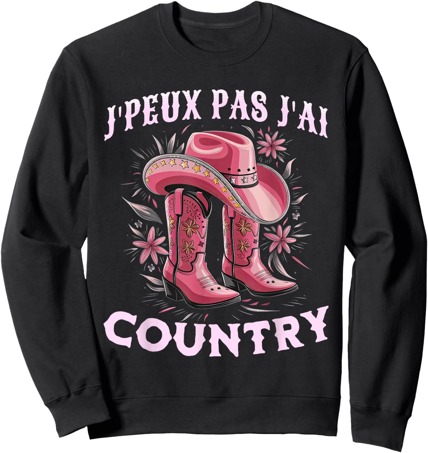 Women's Country Humour Dance Country Western Sweatshirt - Sweatshirt | Black