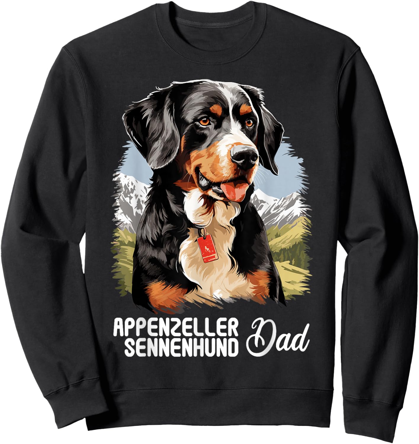 Appenzeller Sennenhund Dad Hund Appenzeller Sennenhund Sweatshirt - Sweatshirt | Black