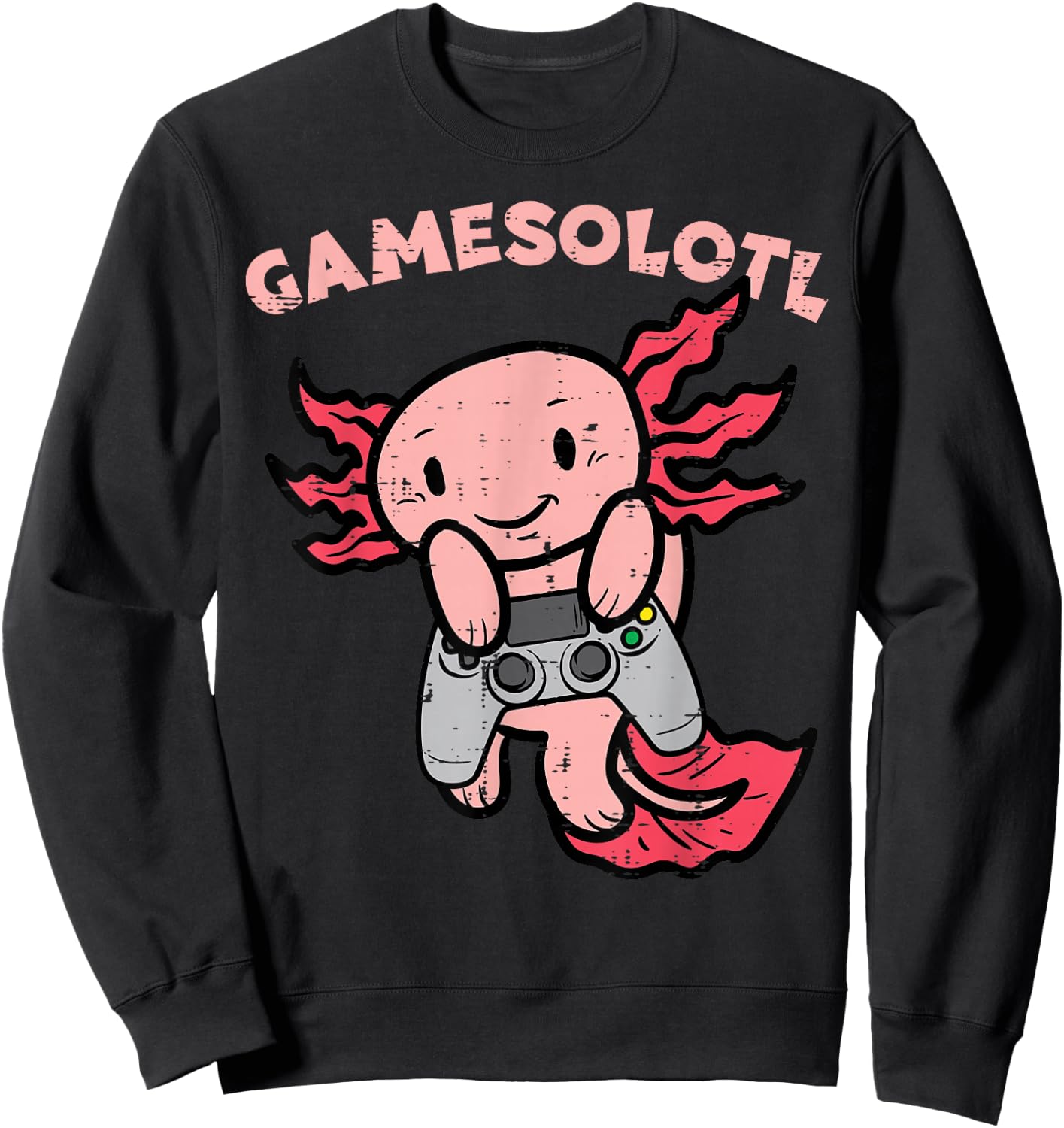 Gamesolotl Gamer Axolotl Cute Gaming Boys Kids Youth Men Sweatshirt - Sweatshirt | Black