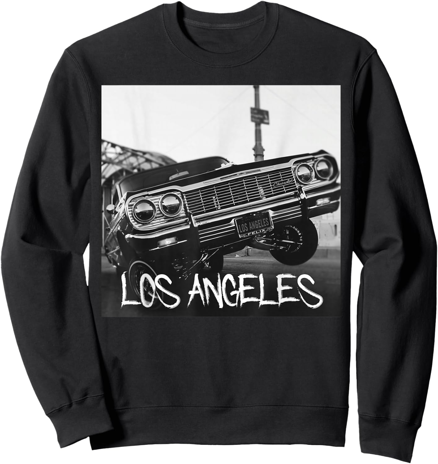 Los Angeles California Shirts Hydraulic Lowrider LA Gifts Sweatshirt - Sweatshirt | Black