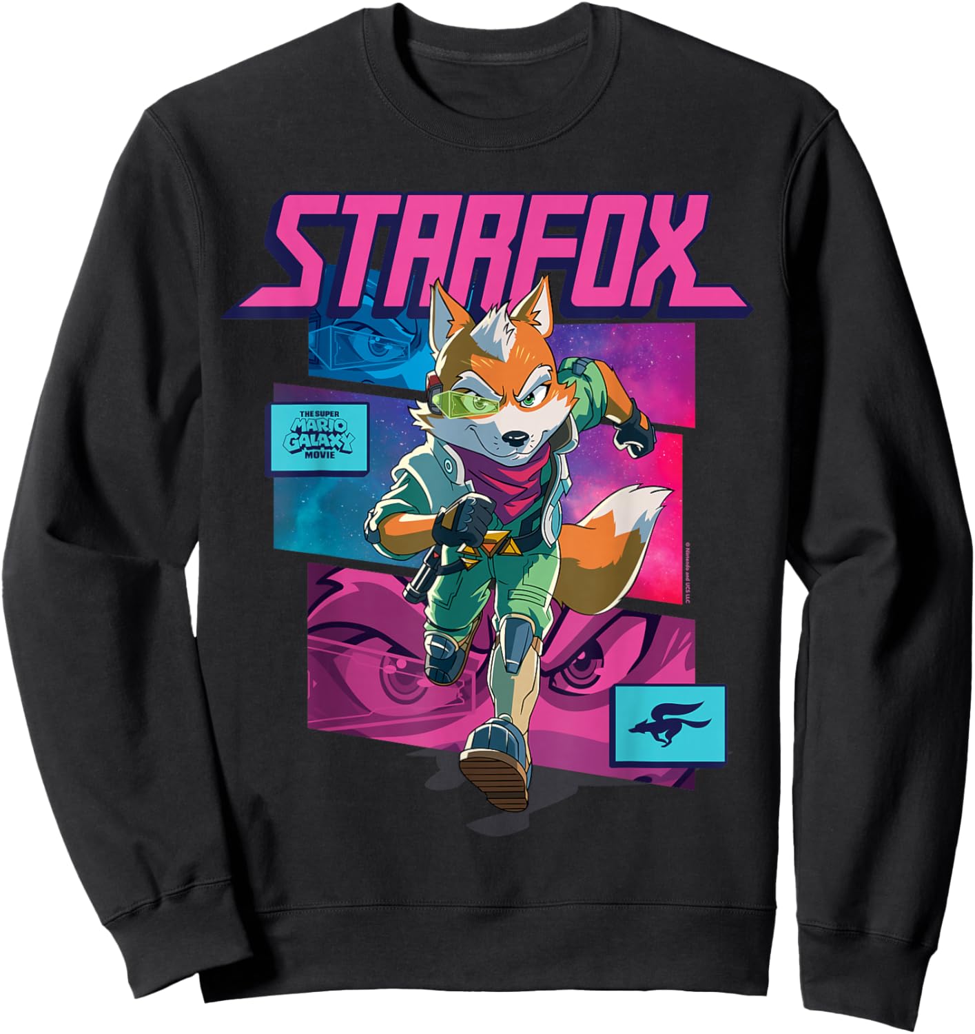 The Super Mario Galaxy Movie Starfox Fox McCloud Action Sweatshirt - Sweatshirt | Black