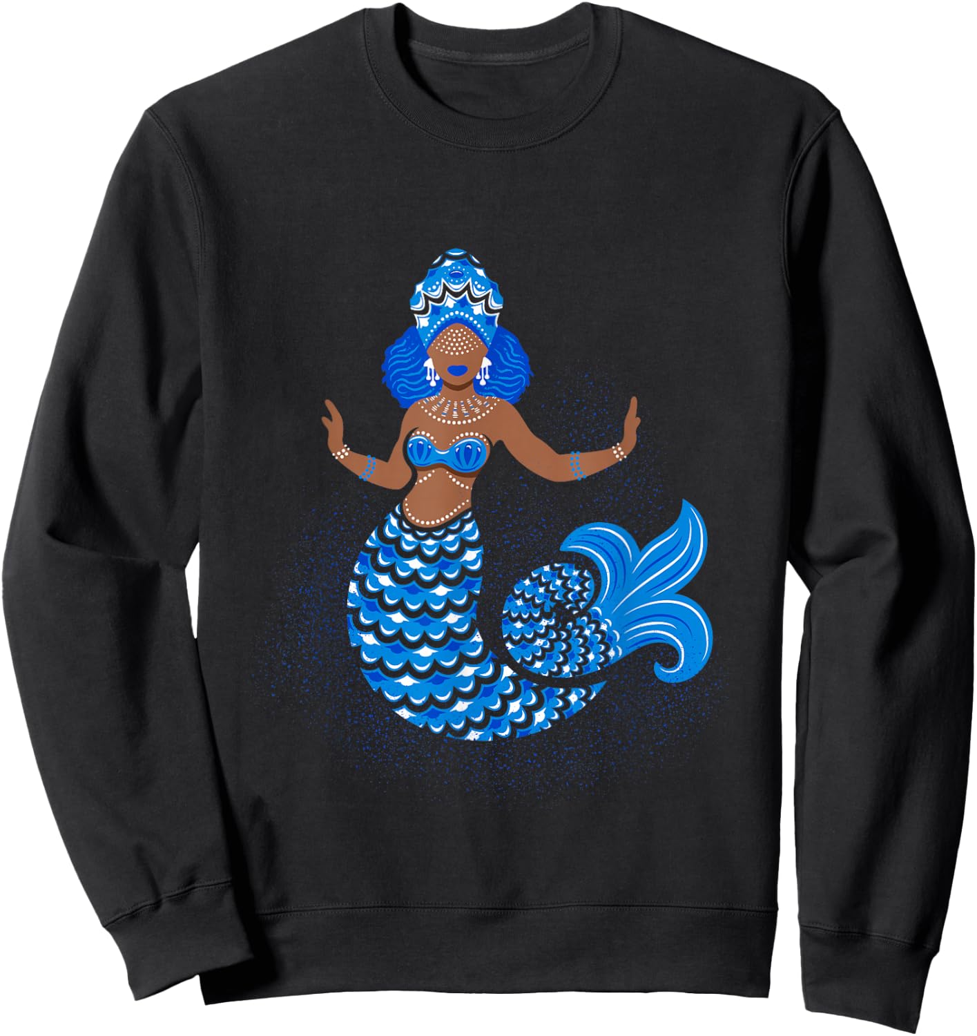 Yemaya | Yemoja | Yemanja | Iemanja African Goddess Sweatshirt - Sweatshirt | Black
