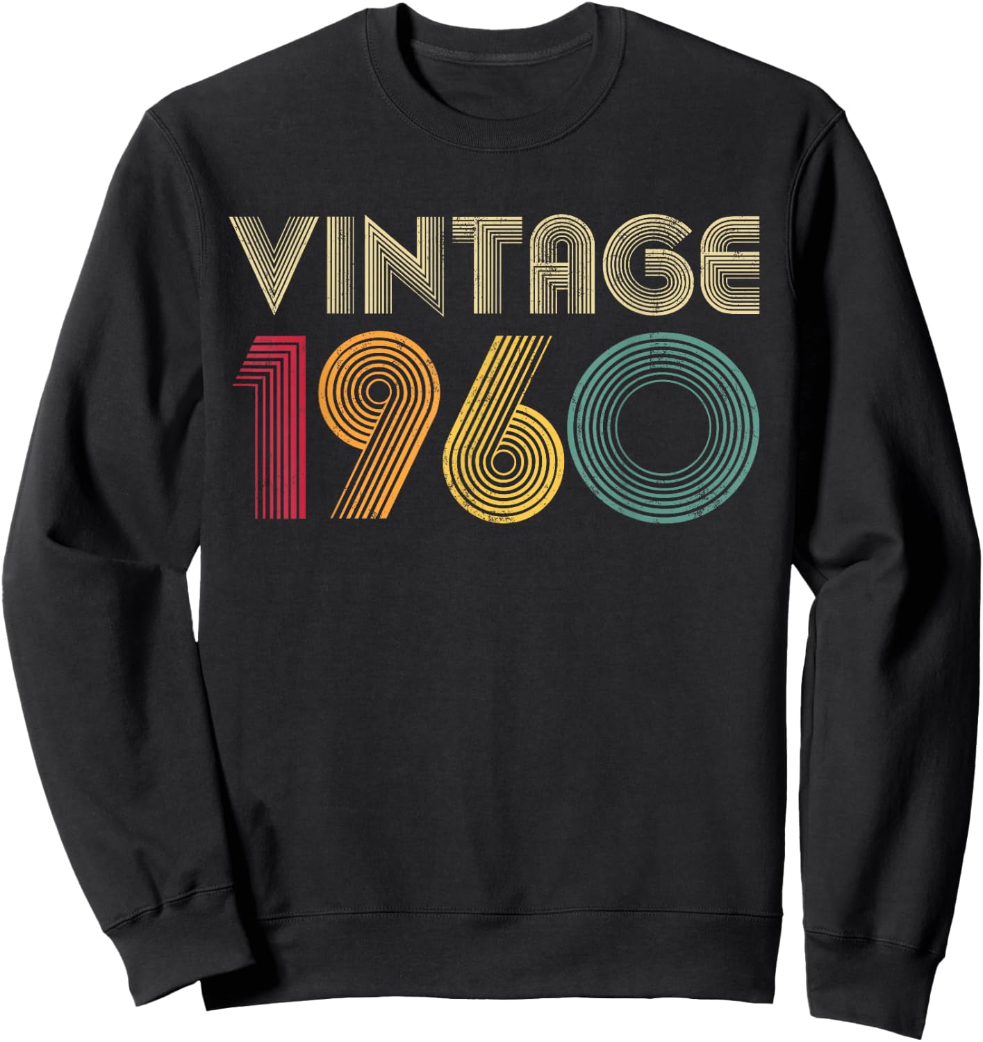 66th Birthday Gift Vintage 1960 66 Years Old Men Women Retro Sweatshirt - Sweatshirt | Black