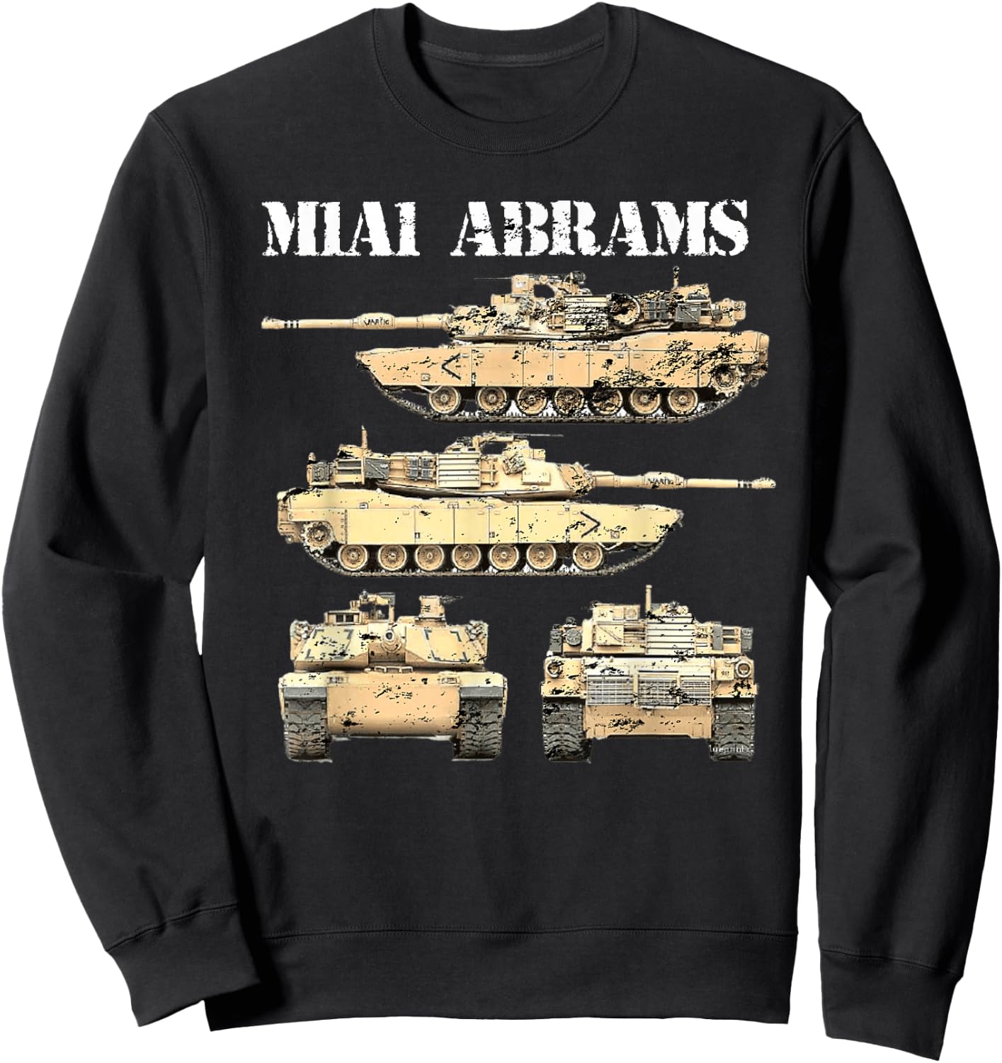 M1A1 Abrams Battle Tank Driver US Army Tanks Enthusiast Sweatshirt - Sweatshirt | Black
