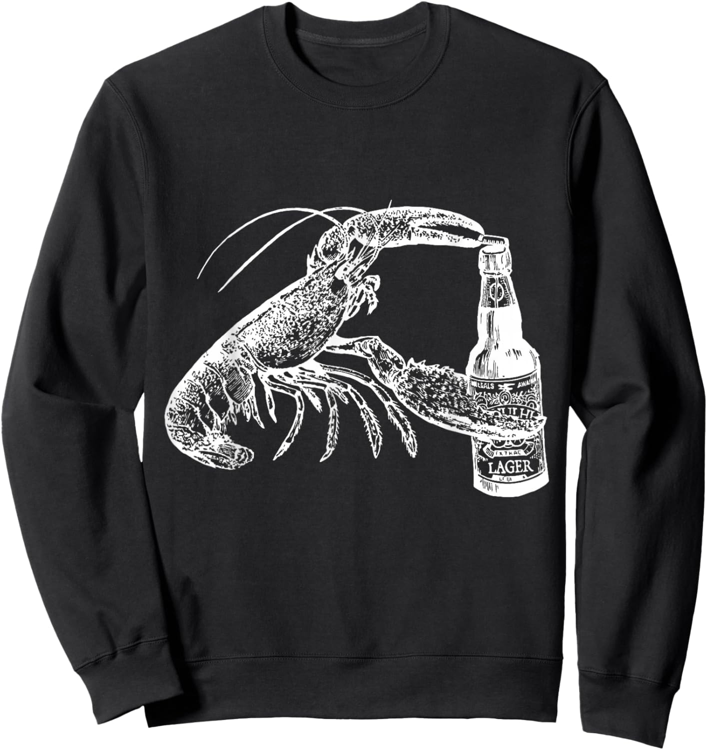 Beer Drinking Lobster Craft Beer Beach Vacation Gift Small Sweatshirt - Sweatshirt | Black