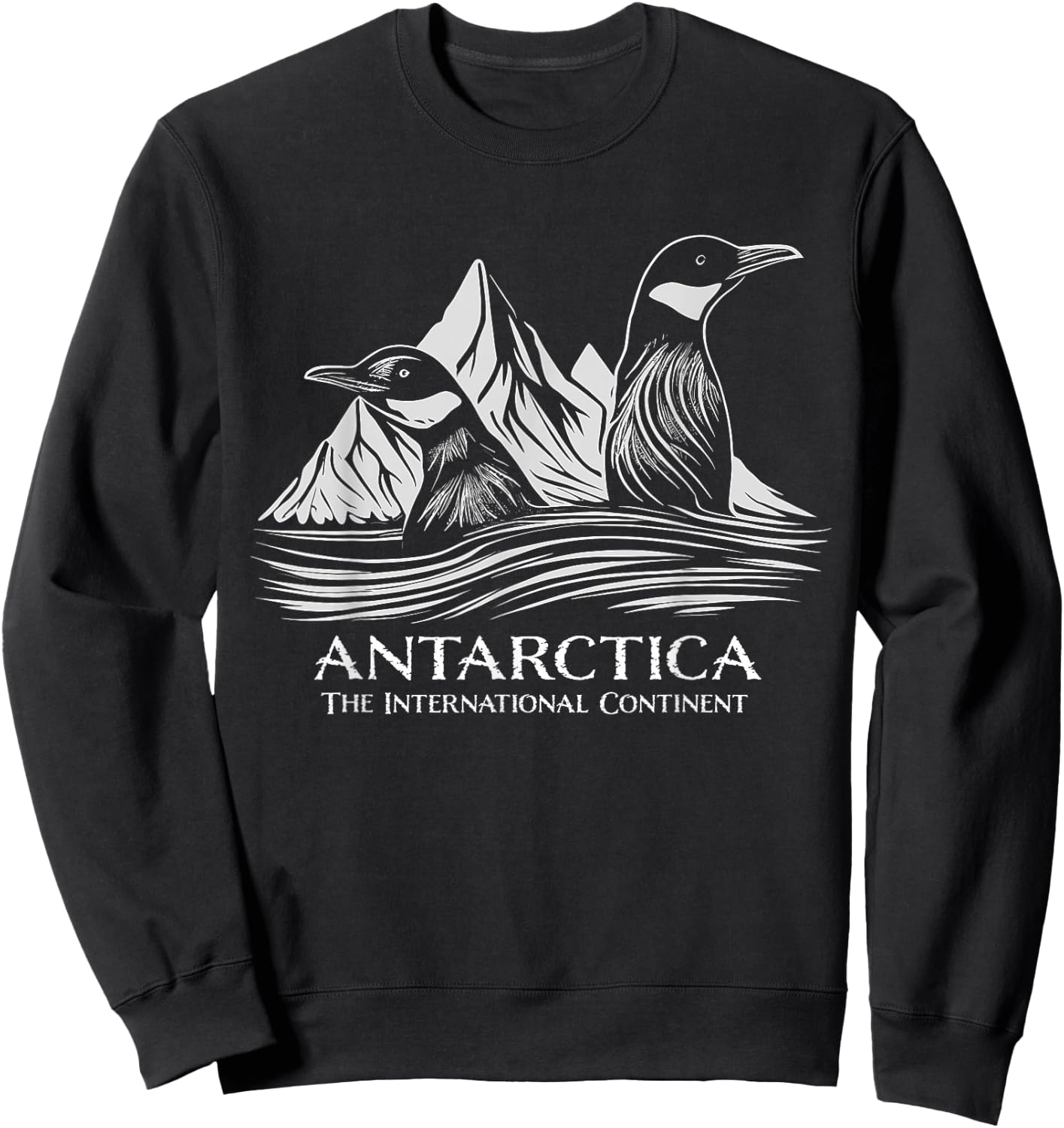 Antarctica Cute Penguins Antarctic Research Souvenir Sweatshirt - Sweatshirt | Black