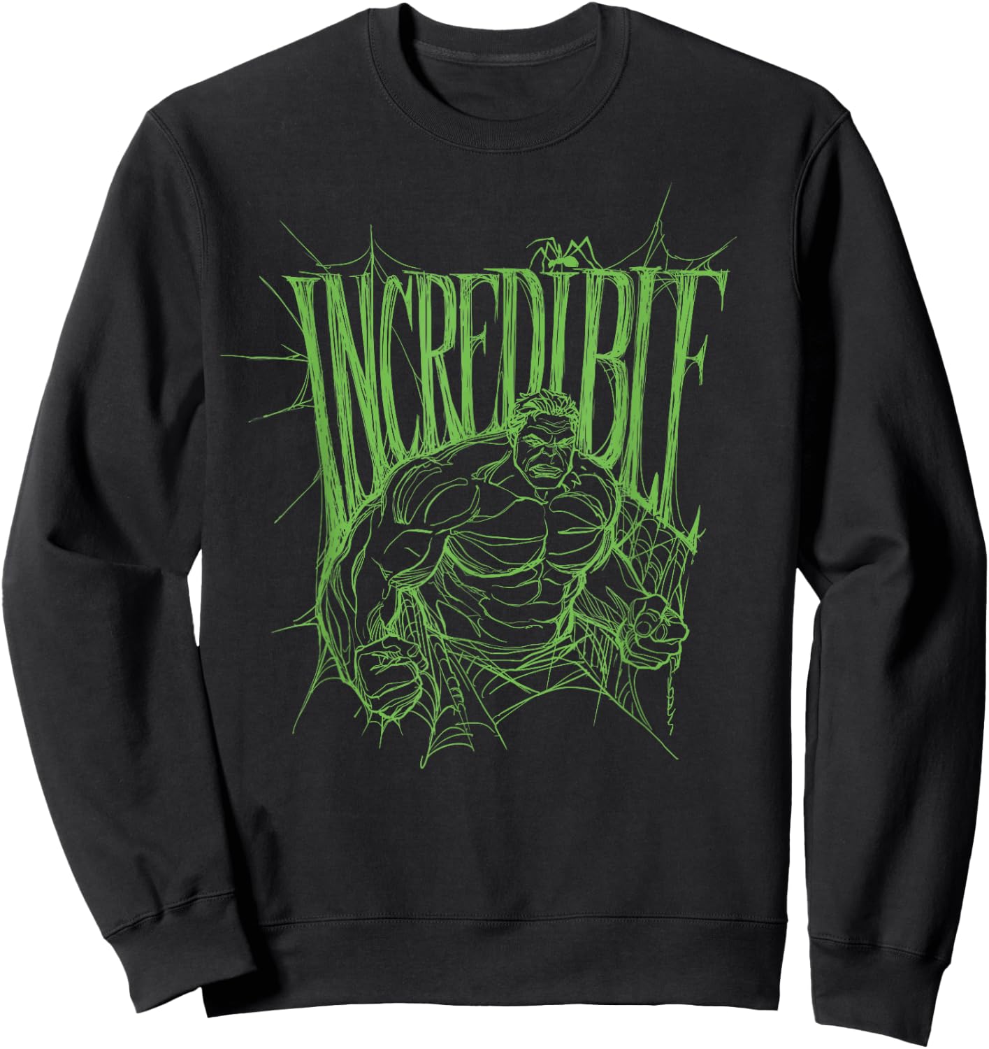 Marvel Studios Spider-Man BND Movie 2026 Incredible Hulk Web Sweatshirt - Sweatshirt | Black