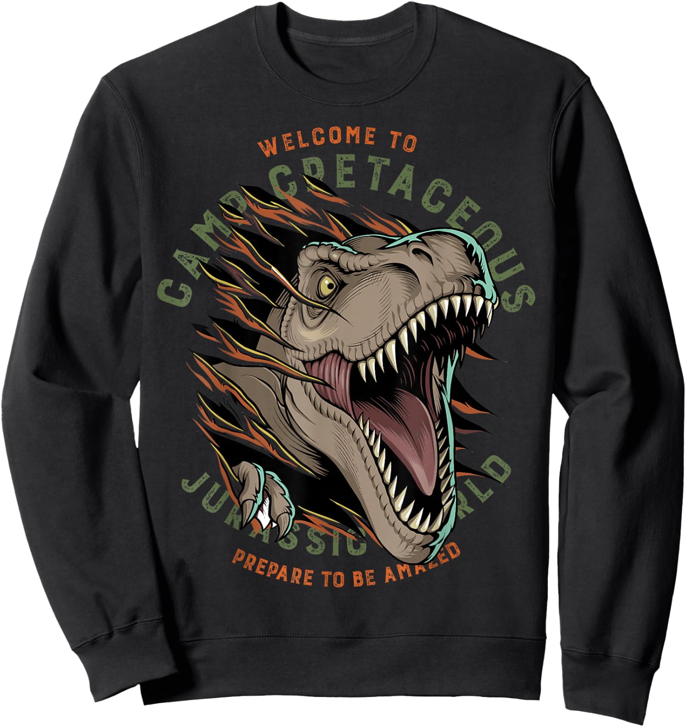 Jurassic World: Camp Cretaceous Welcome T-Rex Sweatshirt - Sweatshirt | Black