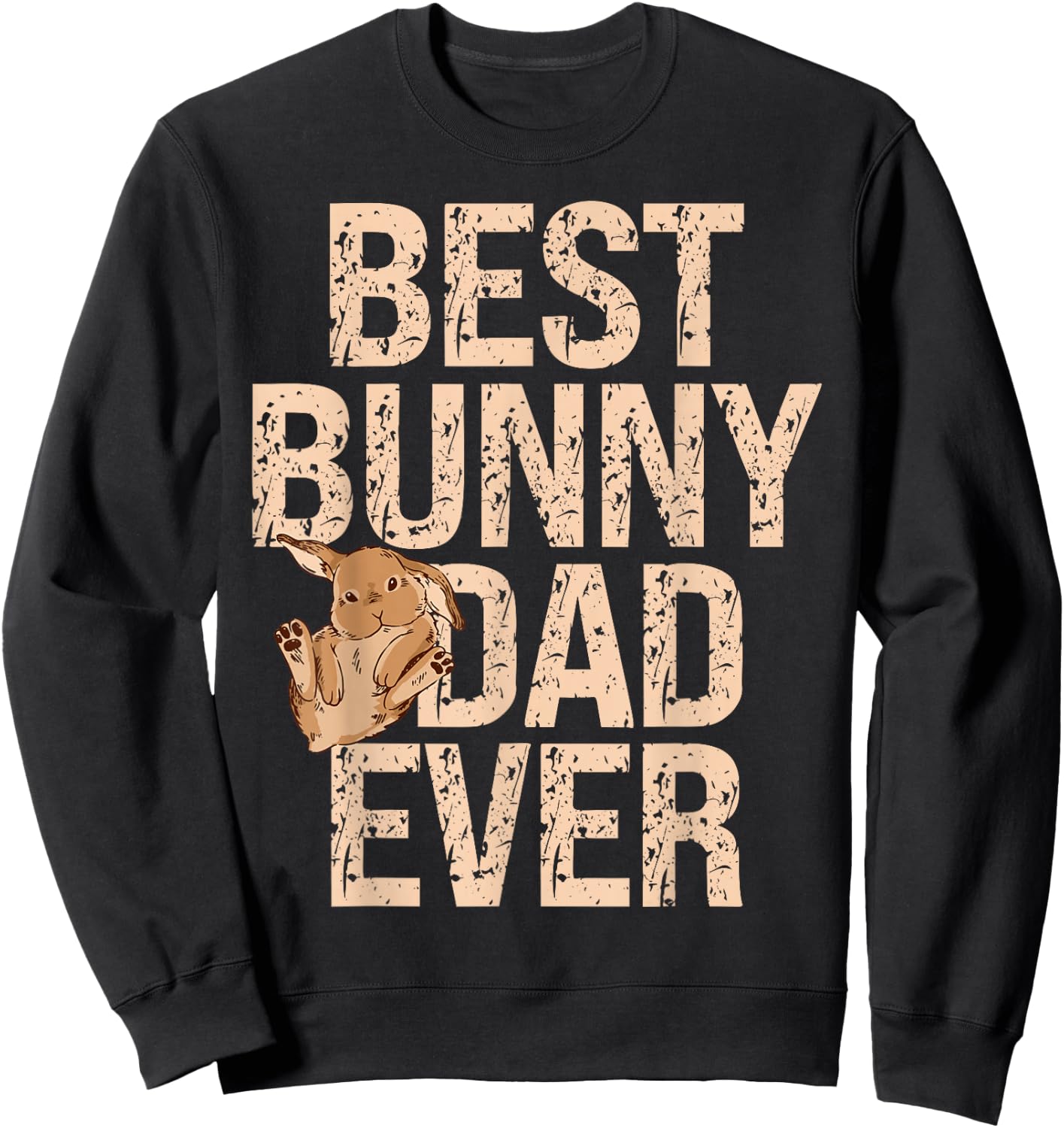 Best Bunny Dad Ever Rabbit Lover Bunny Whisperer Fathers Day Sweatshirt - Sweatshirt | Black