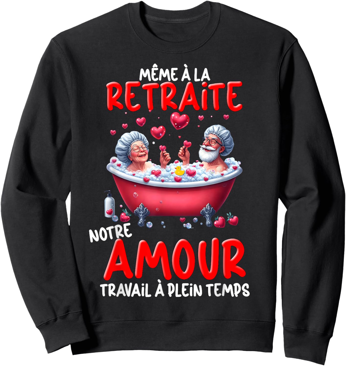 Retired Couple Lovers Gift Golden Wedding Valentine's Day , Black, S Sweatshirt - Sweatshirt | Black