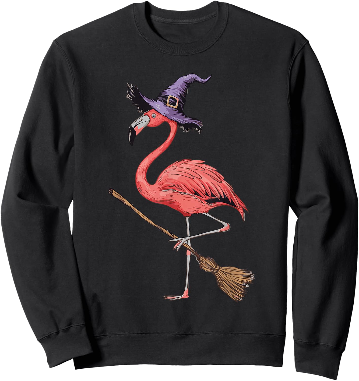 Flamingo Witch Sweatshirt - Sweatshirt | Black