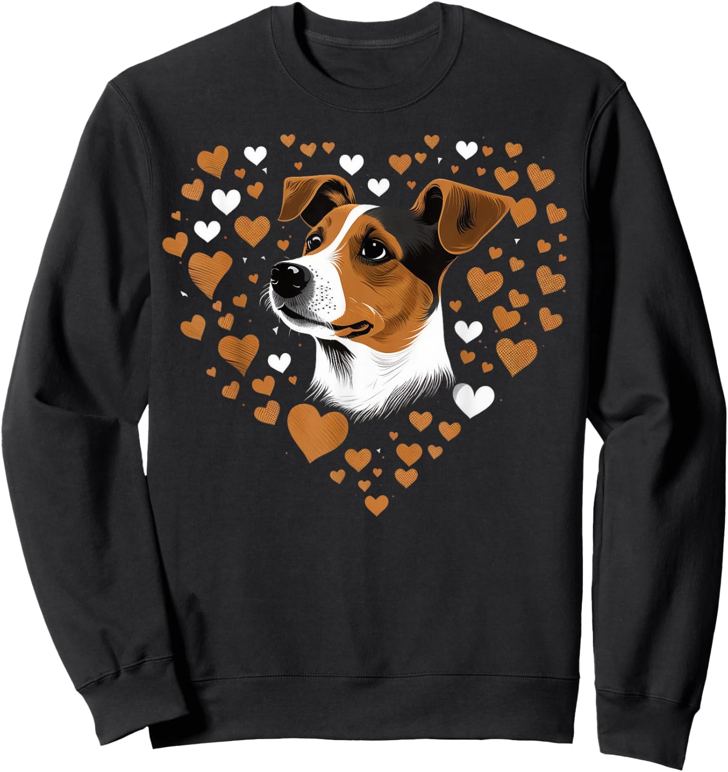 Jack Russell Terrier Love Heart Jack Russell Terrier Lover Sweatshirt - Sweatshirt | Black