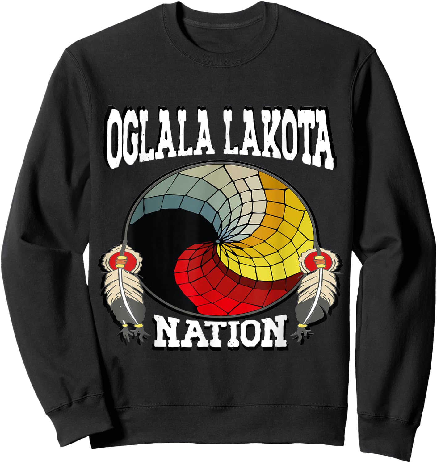 Native American Nation Medicine Wheel Oglala Lakota , Black, S Sweatshirt - Sweatshirt | Black