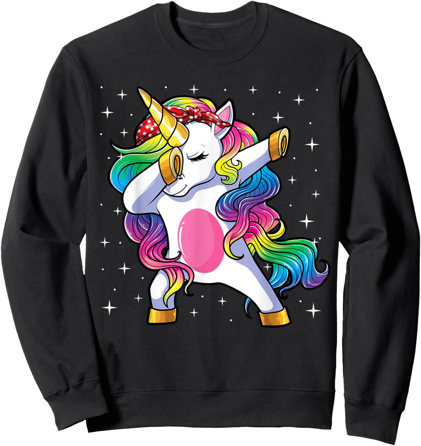Dabbing Unicorn Shirt Girls Kids Mom Women Dab Unicorn Sweatshirt - Sweatshirt | Black