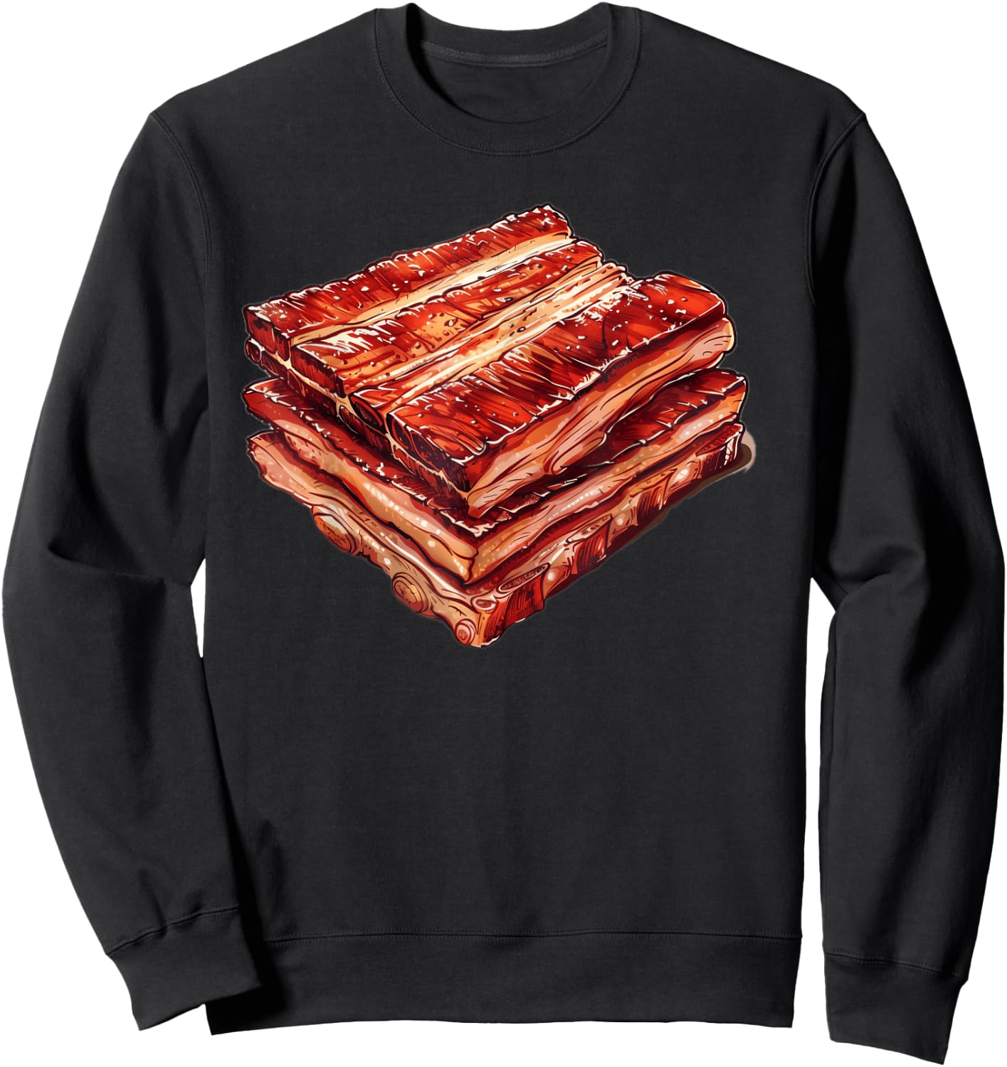 Pork Belly With A Vintage Look Sweatshirt - Sweatshirt | Black