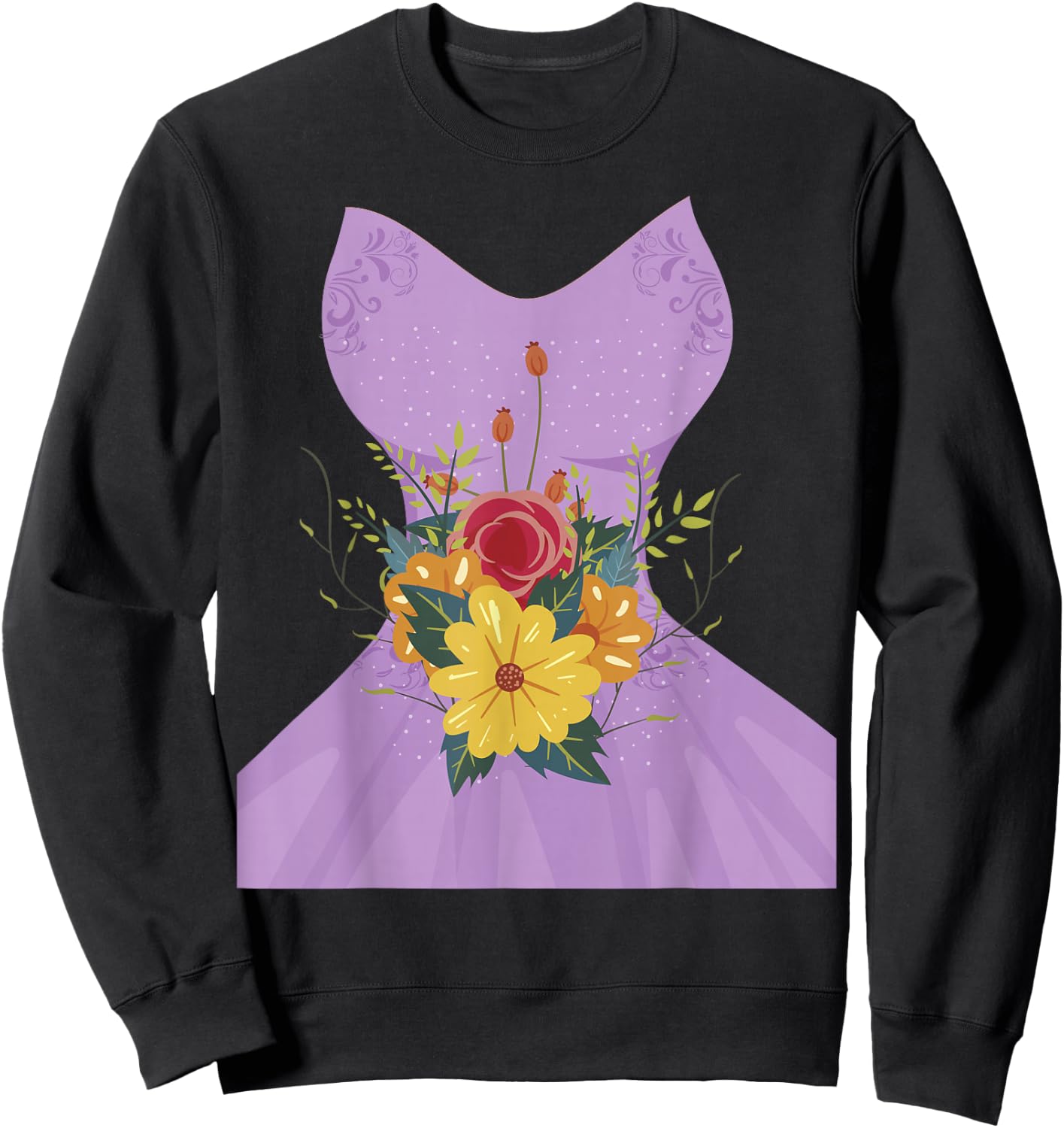Simple Wedding Dress Gift Bridal Showers Gift Sweatshirt - Sweatshirt | Black