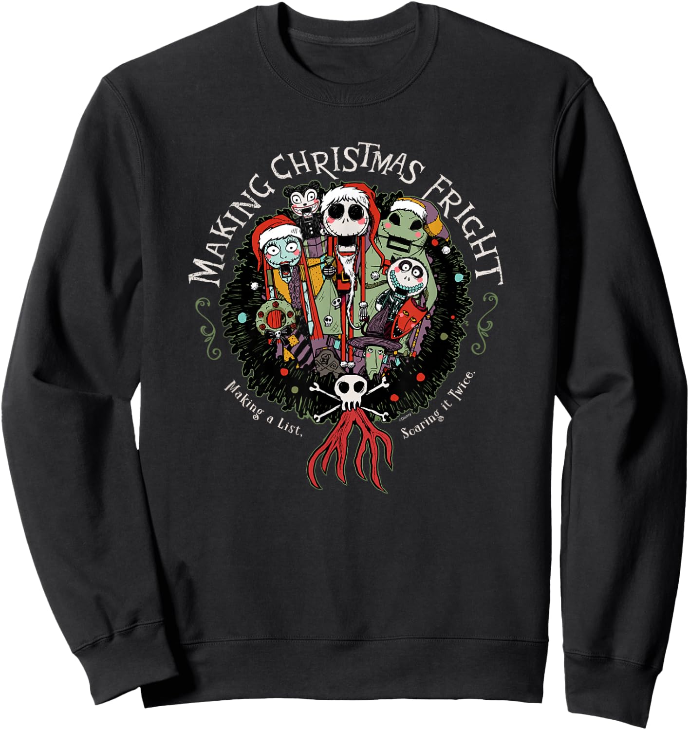 Disney Nightmare Before Christmas Making Christmas Fright Sweatshirt - Sweatshirt | Black