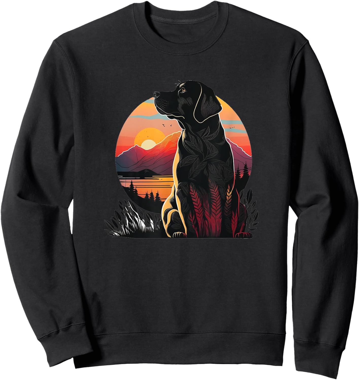 Cute Black Lab Black Labrador Retriever Puppy Dog Mom Animal Women Girls Kids Sweatshirt - Sweatshirt | Black