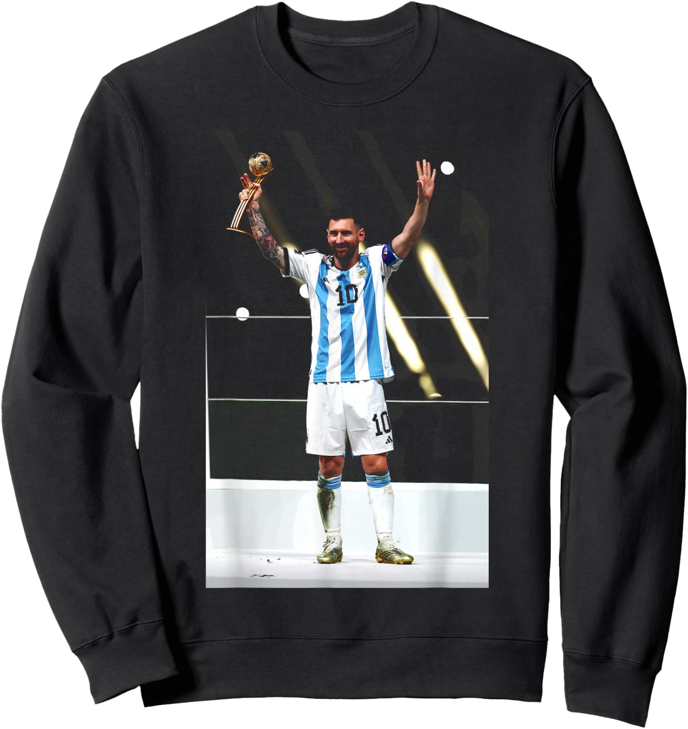 Lionel Messi Argentinien 2022 Katar Weltmeisterschaft Sieger Fußball Sweatshirt - Sweatshirt | Black