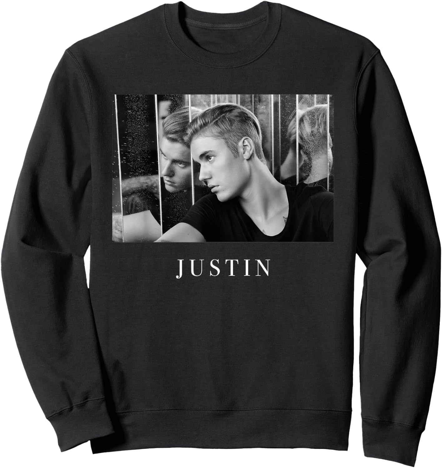 Offizielles Justin Bieber-Foto mit Reflexion Sweatshirt - Sweatshirt | Black