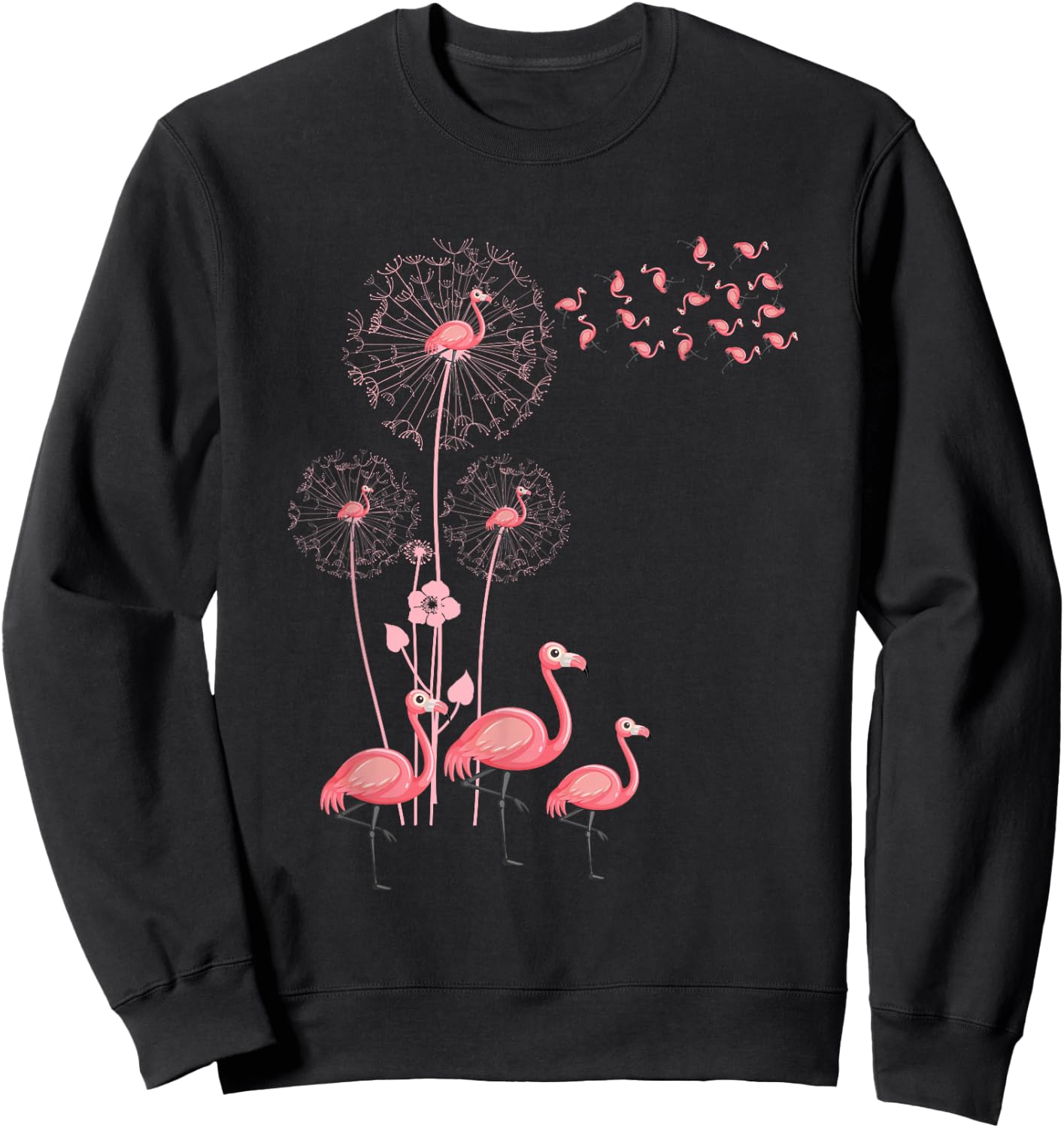 Dandelion Flamingo Flamingo Dandelion Sweatshirt - Sweatshirt | Black