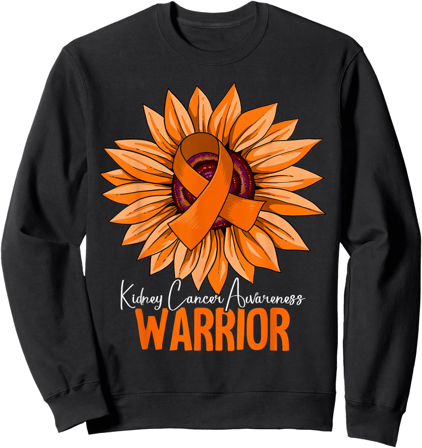 Warrior Kidney Cancer Awareness Sweatshirt - Sweatshirt | Black