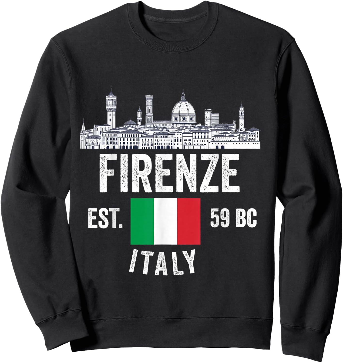 Souvenirs from firenze italy with Italian Flag Florence Men Sweatshirt - Sweatshirt | Black