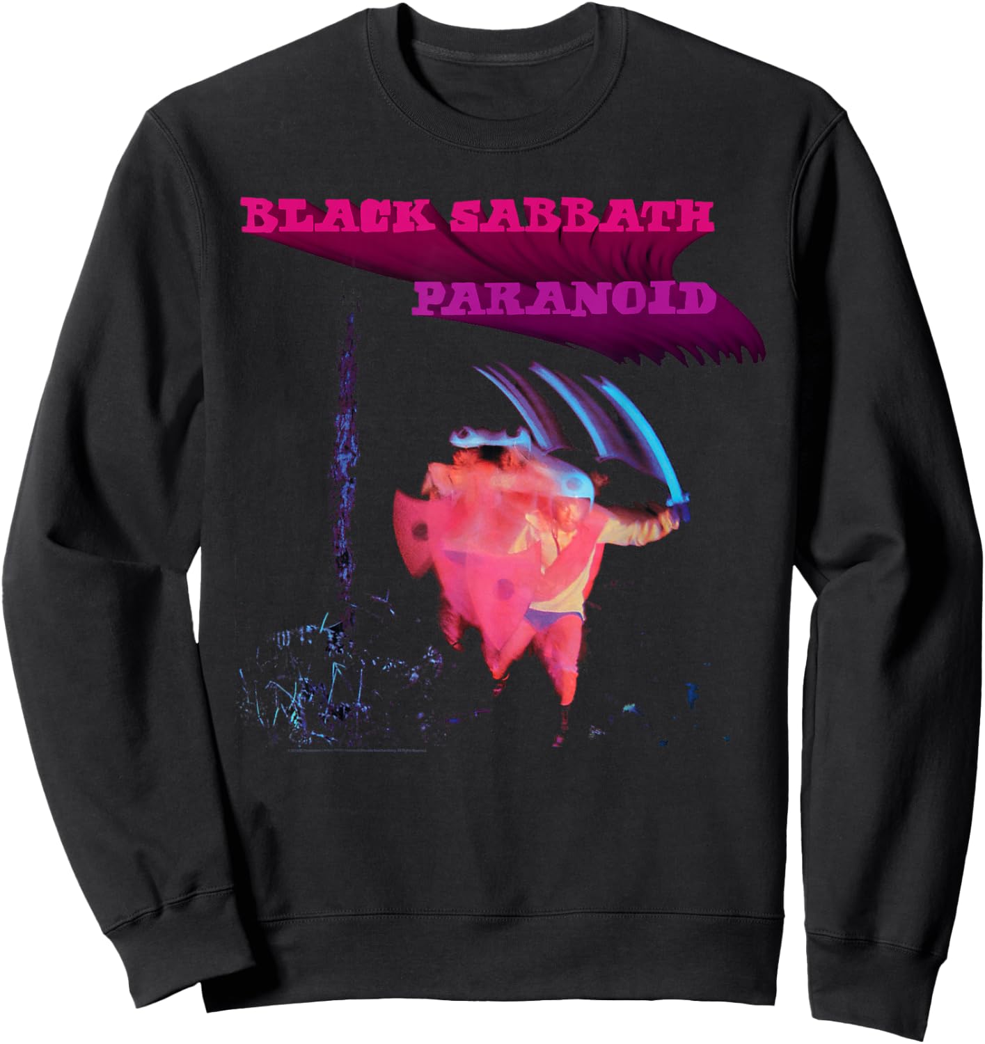 Black Sabbath Official Paranoid Motion Trails , black Sweatshirt - Sweatshirt | Black