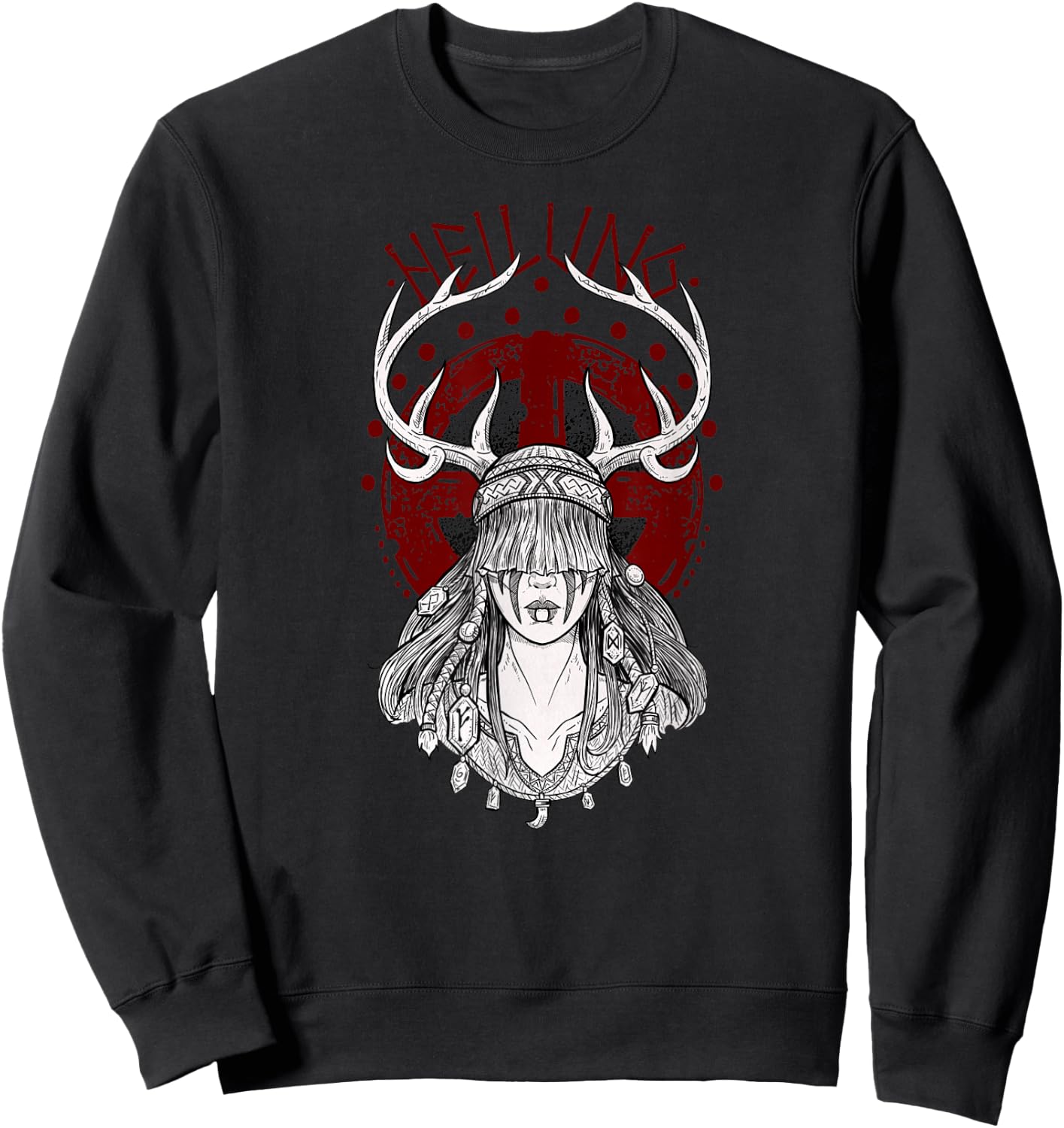 Nordic Shirt Shaman Girl Heilung , Black, S Sweatshirt - Sweatshirt | Black