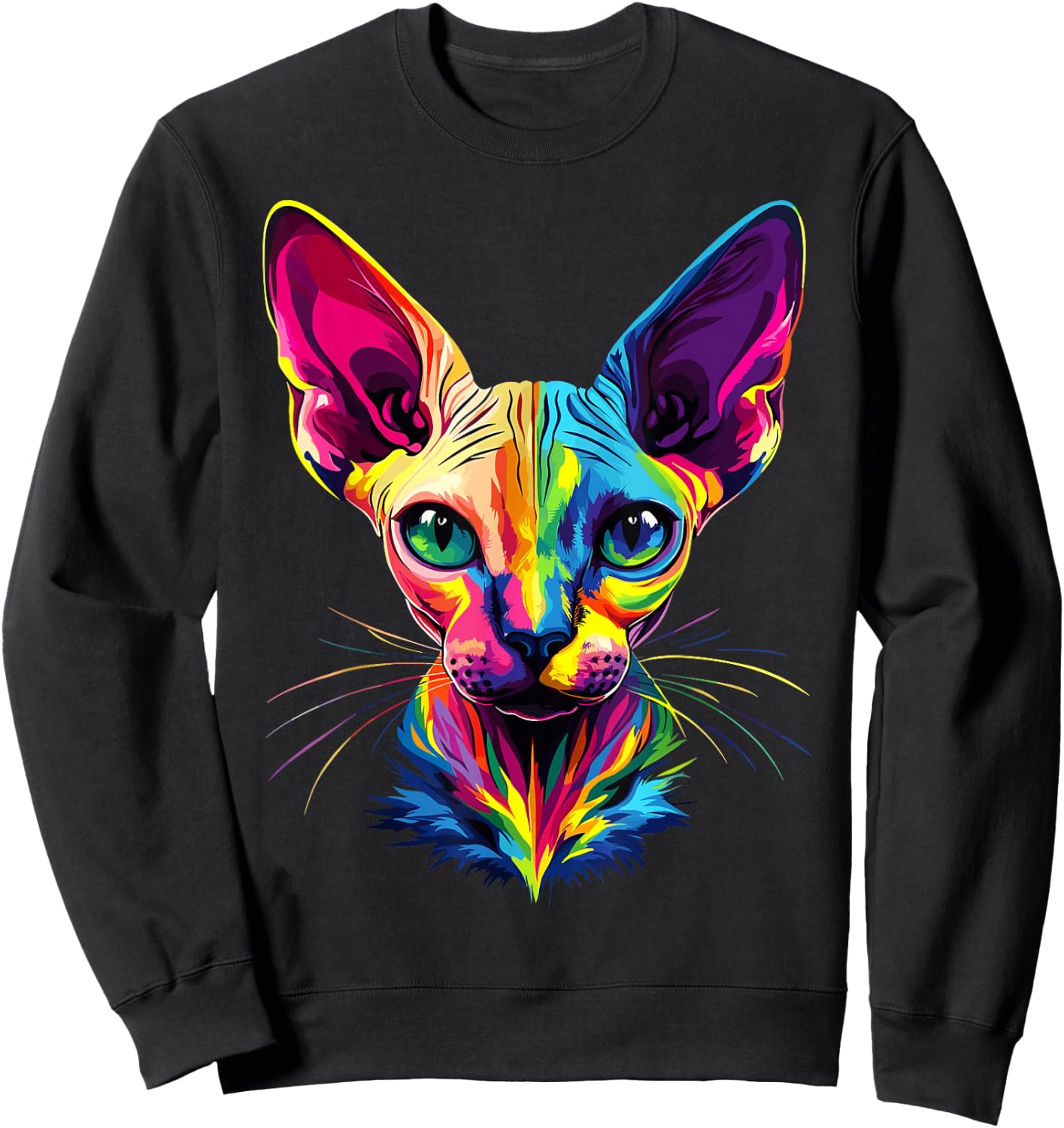 Sphynx Cat Sphynx Cat Canadian Cat Sweet Cats Sphynx , Black, S Sweatshirt - Sweatshirt | Black