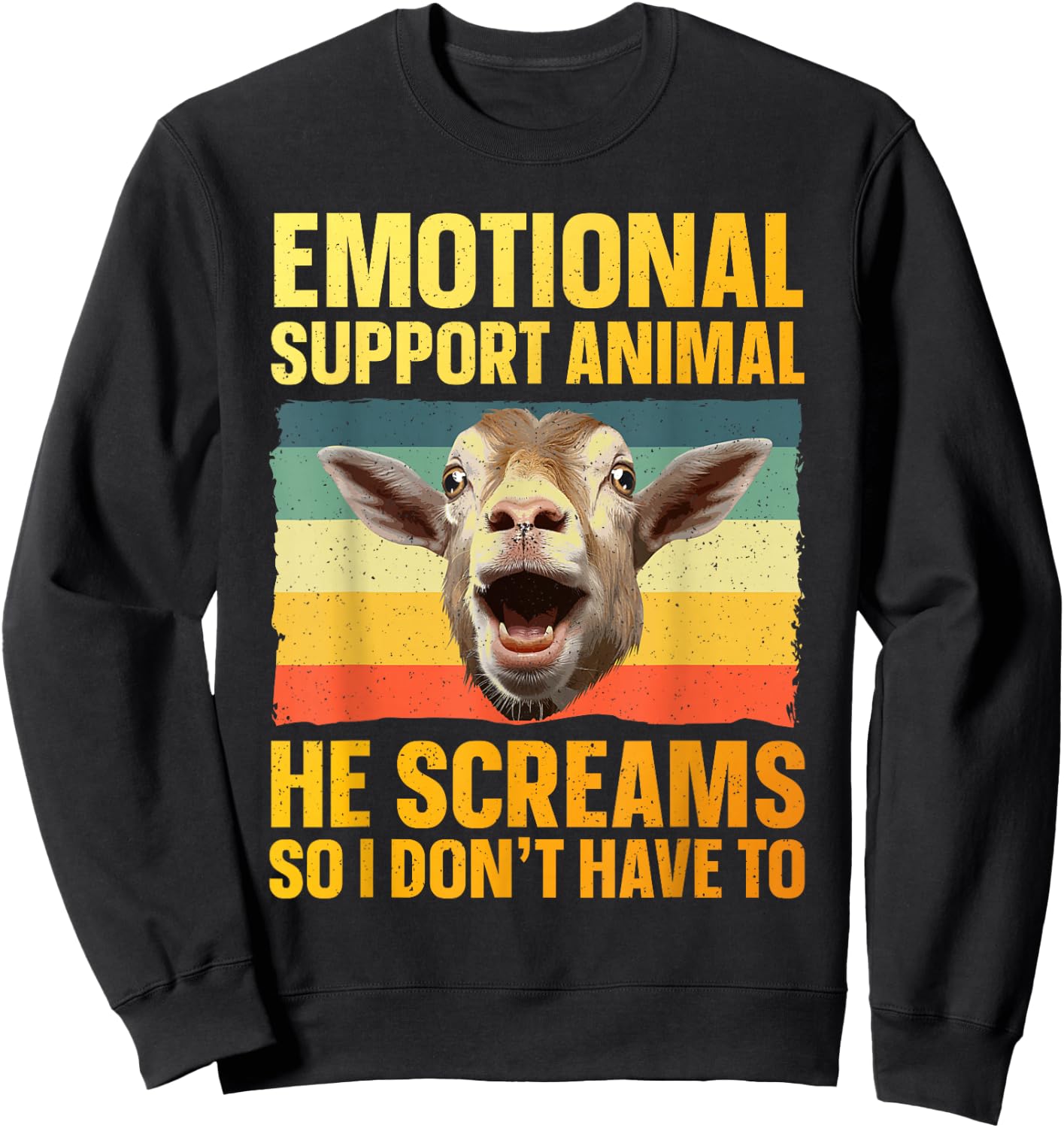 Funny Goat Design Women Goat Themed Pygmy Goat Lover Sweatshirt - Sweatshirt | Black