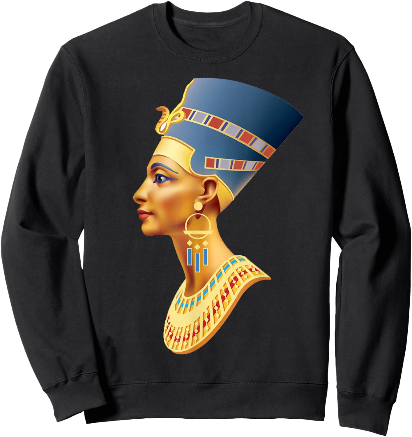 Egyptian Queen Nefertiti Sweatshirt - Sweatshirt | Black