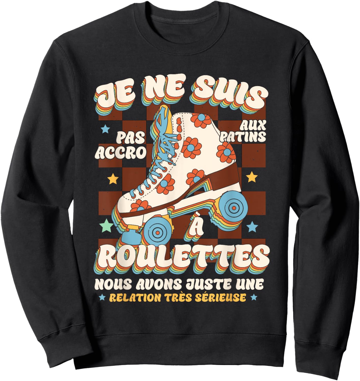 Skater Roller Skates Roller Skate Skating , Black, S Sweatshirt - Sweatshirt | Black