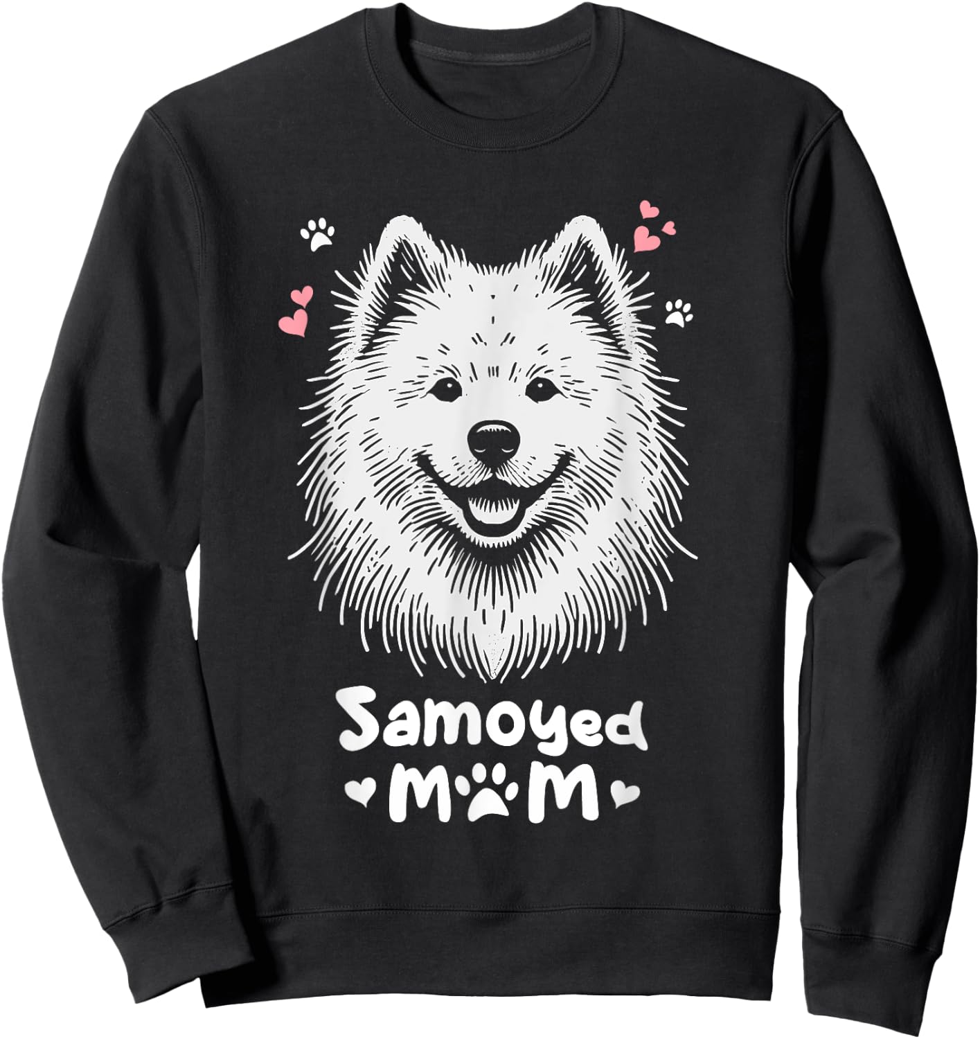 Samoyed Mom Sammies Dog , Black, S Sweatshirt - Sweatshirt | Black