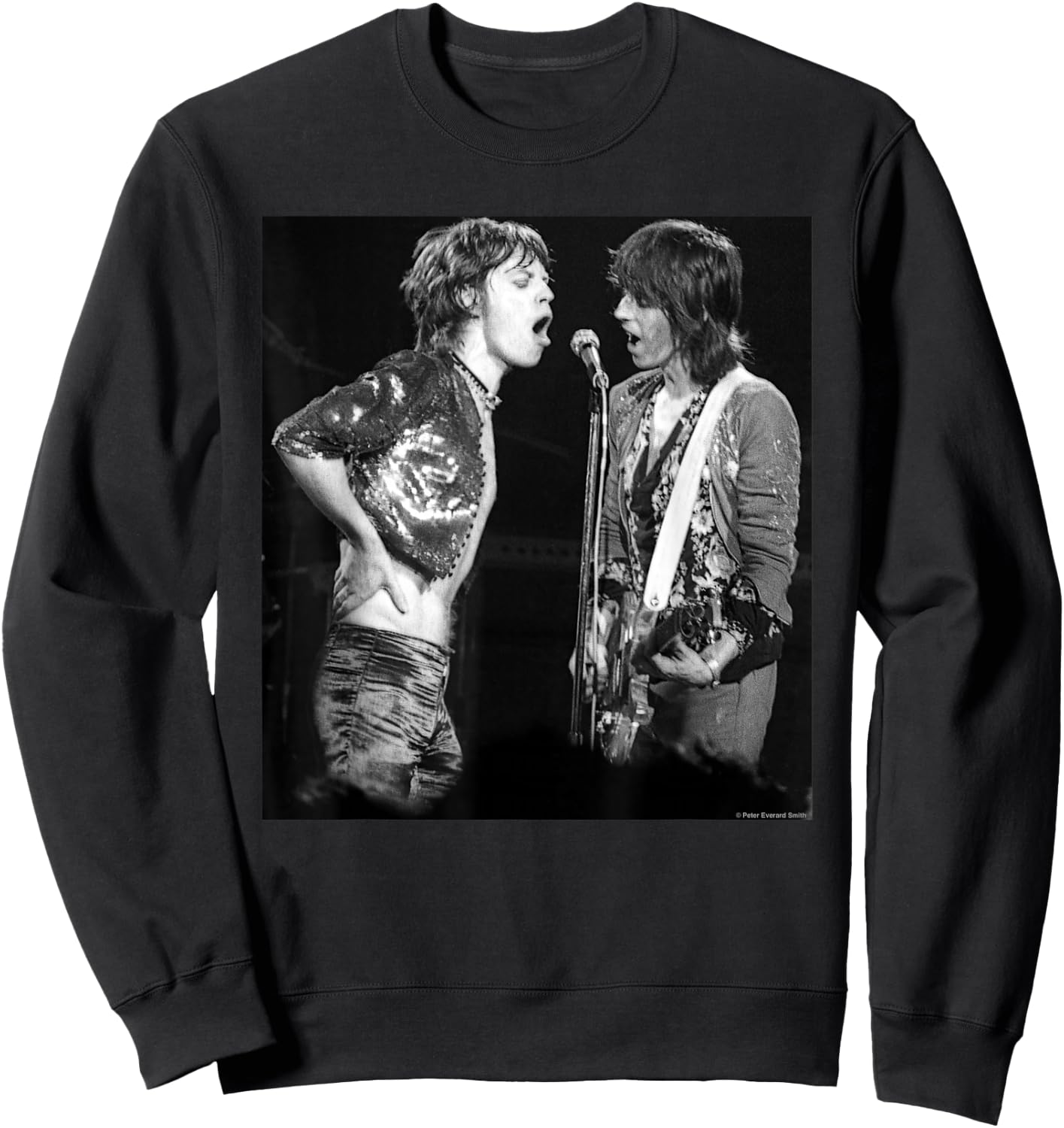Mick Jagger Keith Richards Rolling Stones by Everard Smith Sweatshirt - Sweatshirt | Black