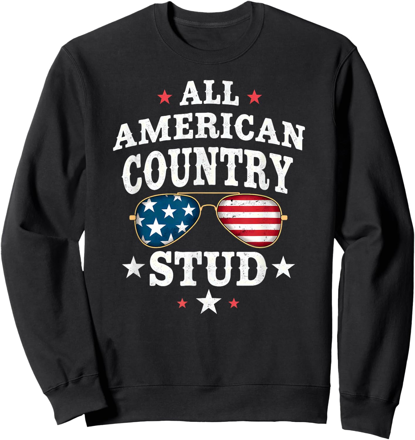 All American Country Stud Cowboy Rodeo Sweatshirt - Sweatshirt | Black