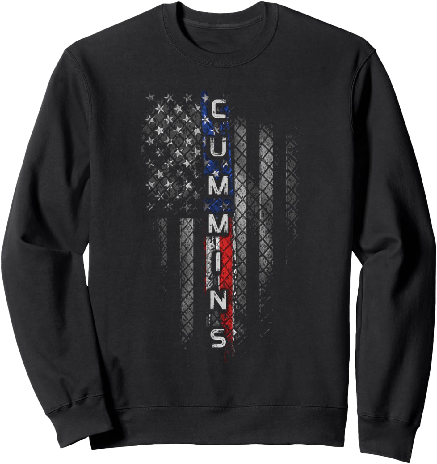 Cummins Family American Flag Sweatshirt - Sweatshirt | Black