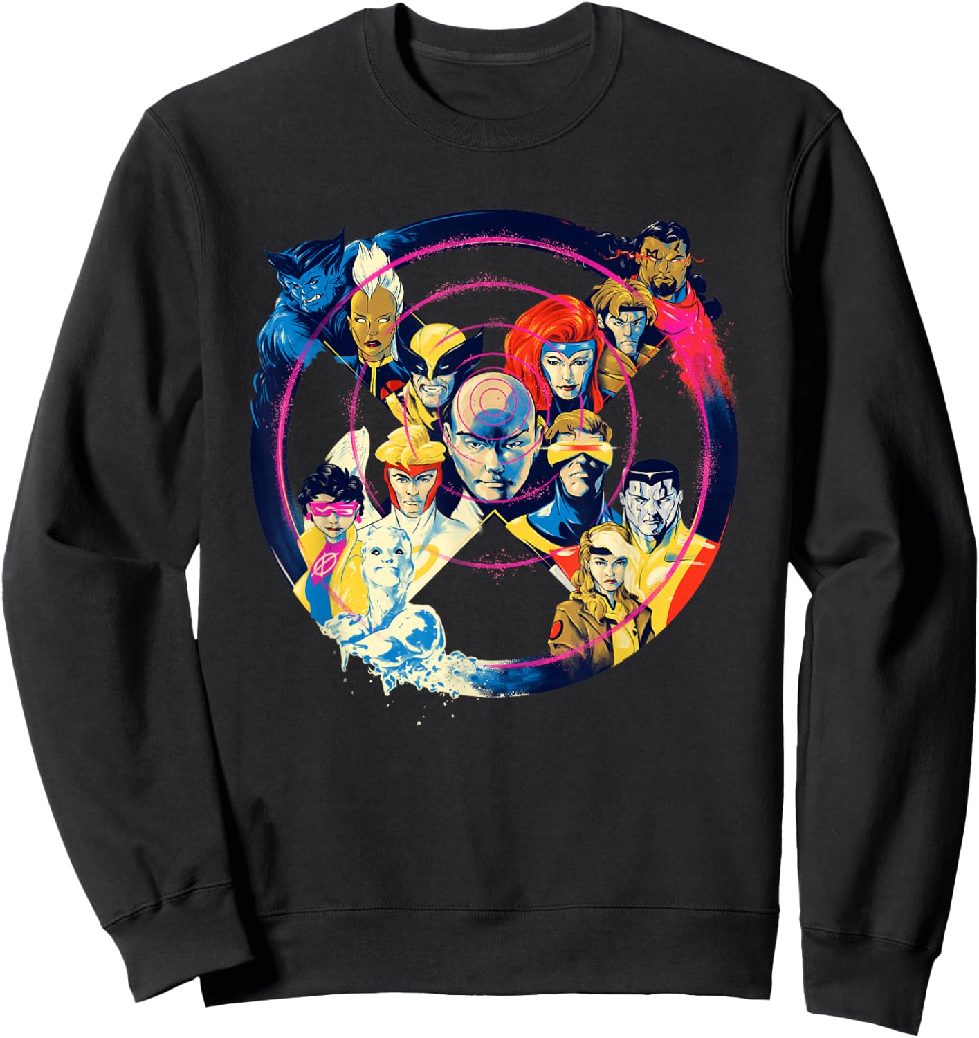 Marvel Professor X and the X-Men Team X Symbol Logo Sweatshirt - Sweatshirt | Black
