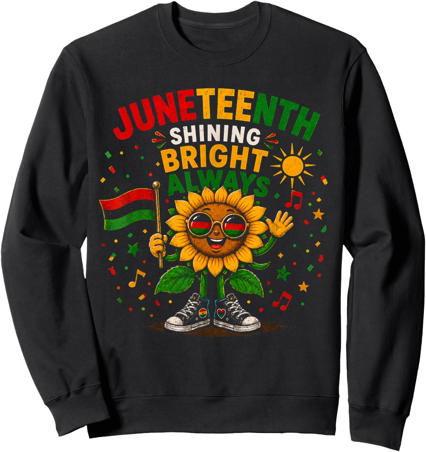 Juneteenth Shining Bright Always Black History Sweatshirt - Sweatshirt | Black