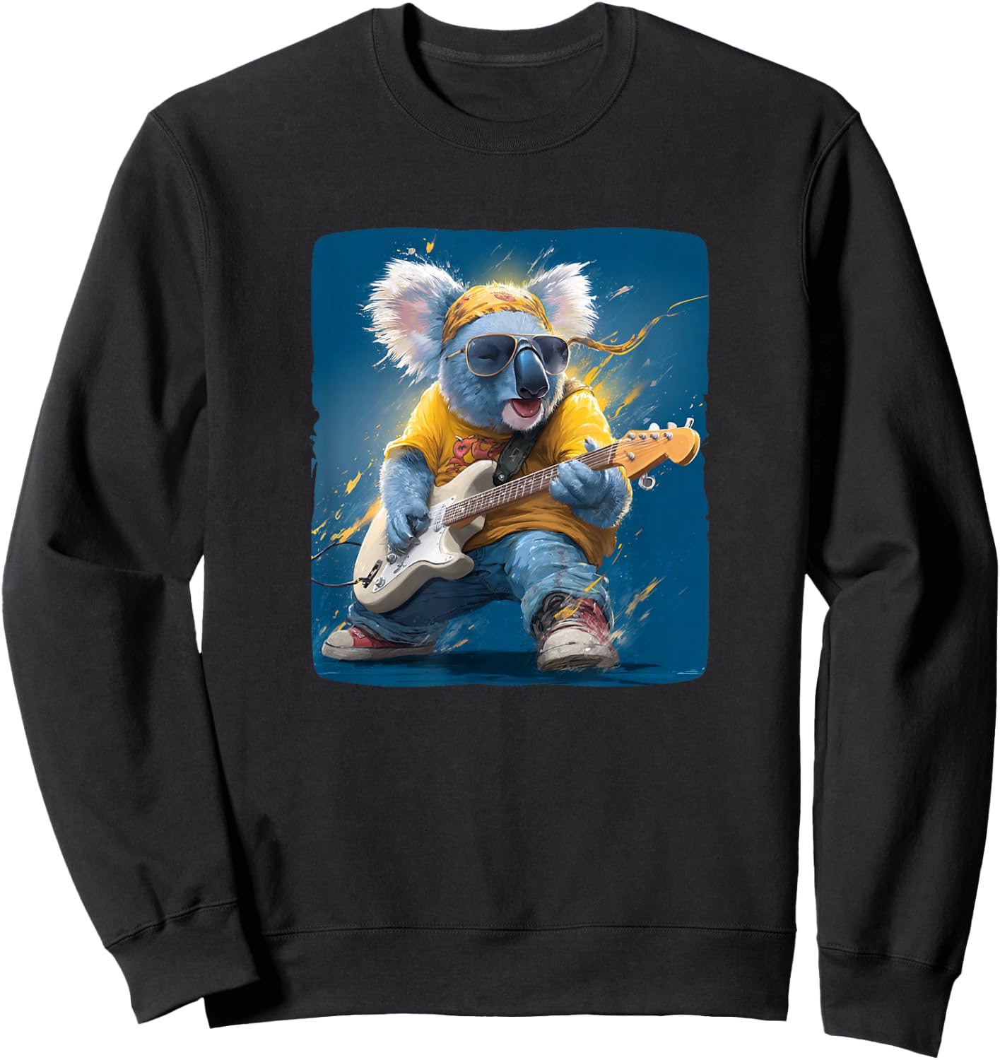 Superbe Ours Koala Rock avec Guitare pour Koalas Sweatshirt - Sweatshirt | Black