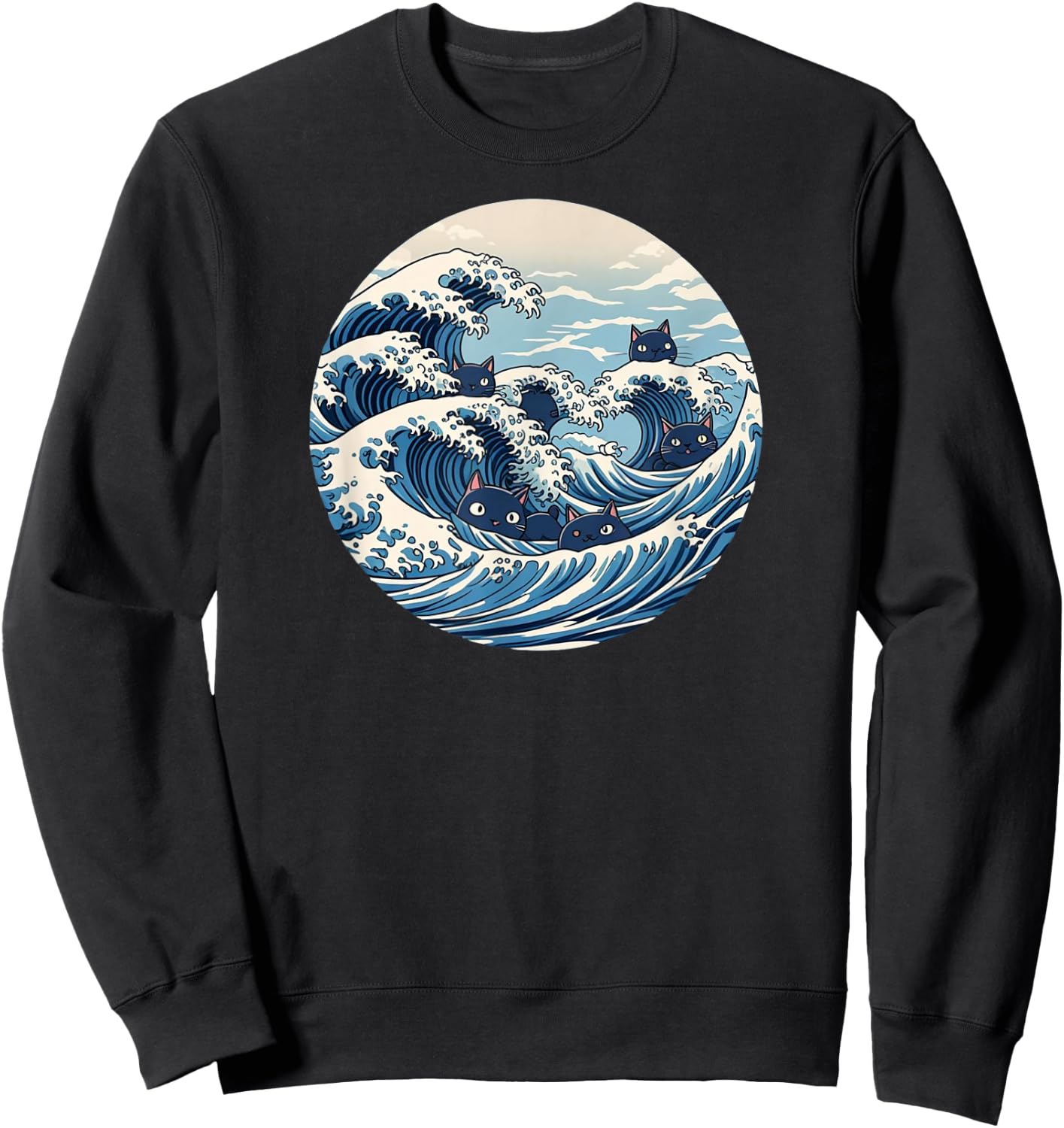 Blue Wave of Cat Ladies for Kamala Sweatshirt - Sweatshirt | Black